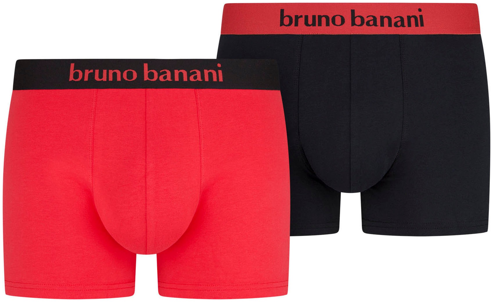 Bruno Banani Boxer "Flowing" 2er Pack, mit kontrastreichem Logobund günstig online kaufen