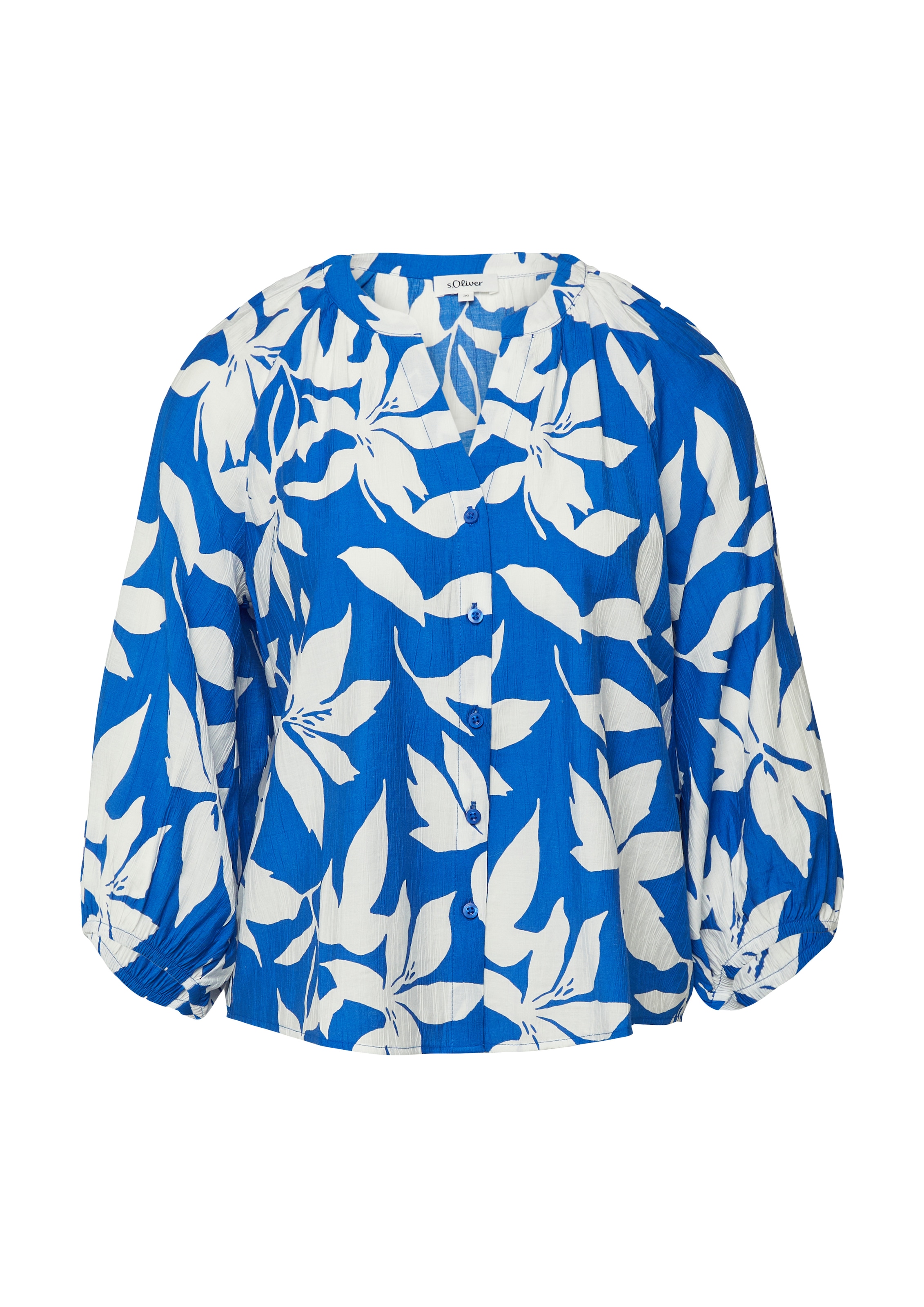 s.Oliver Schlupfbluse 3/4-Arm-Sommerbluse mit Viskose