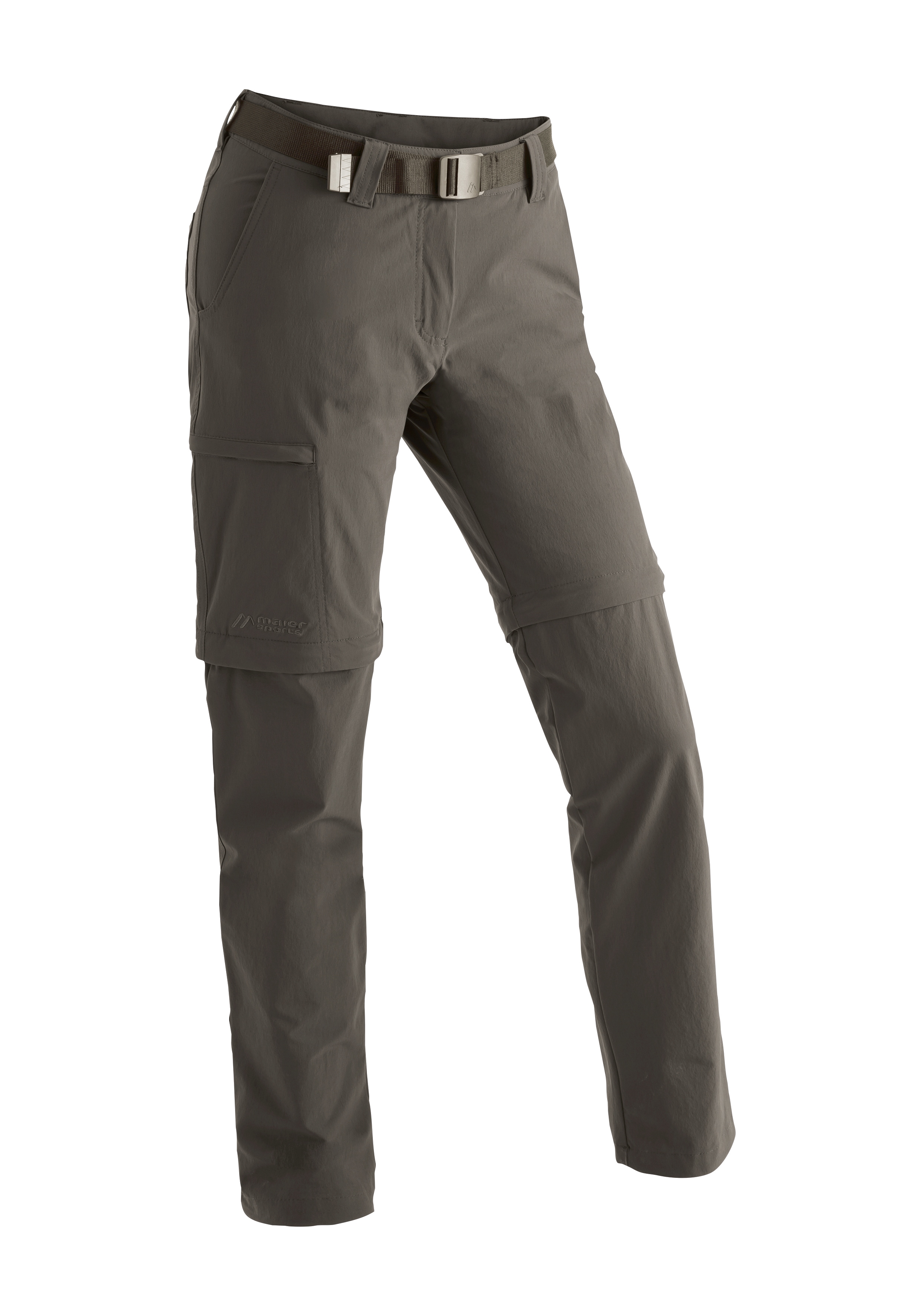 Maier Sports "Inara slim zip" Damen Zip-Off Wanderhose, atmungsaktive Trekkinghose, Slim Fit