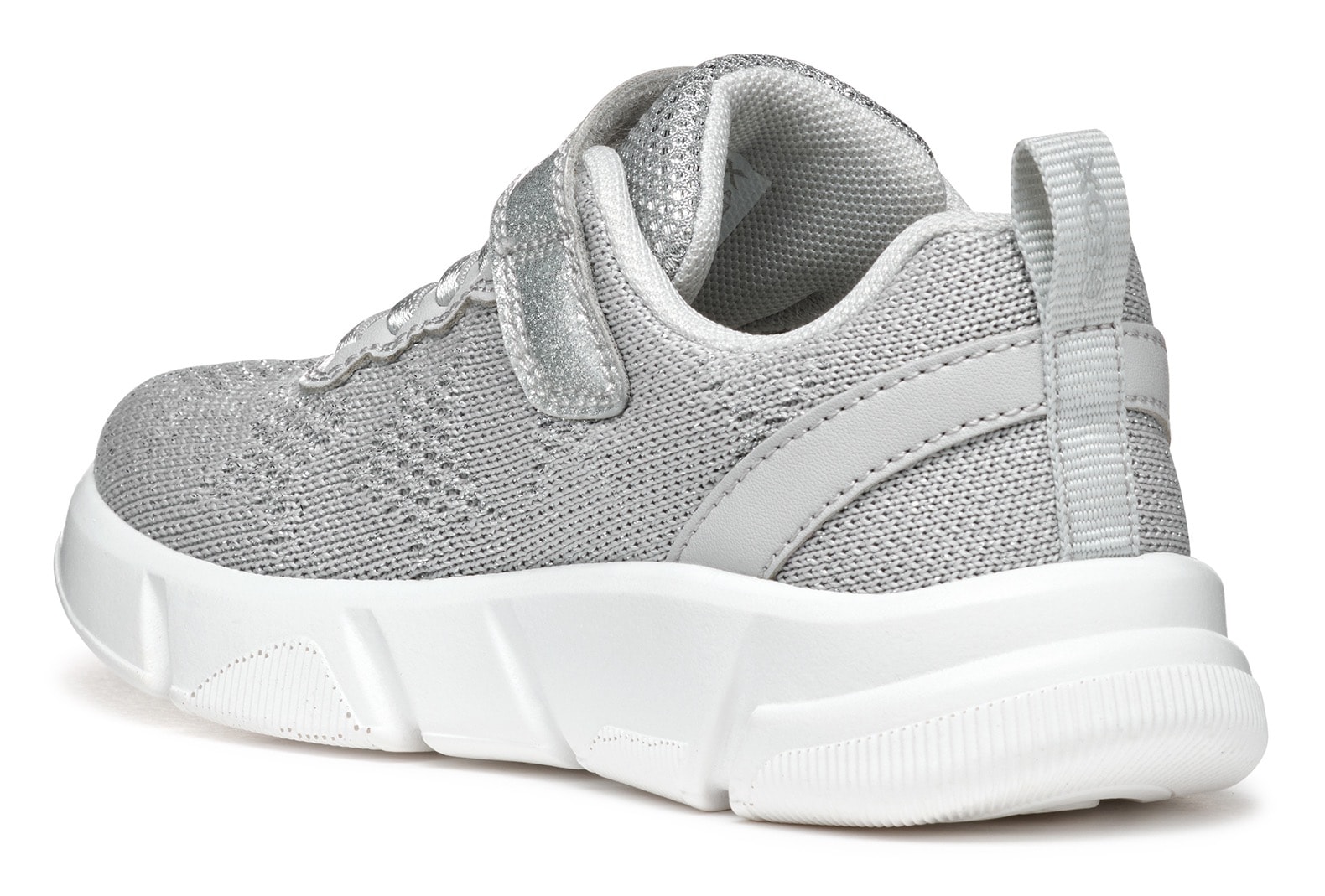 Geox Sneaker »J ARIL GIRL«, Knitwear Sneaker, Klettschuh mit glitzerndem Klettriegel