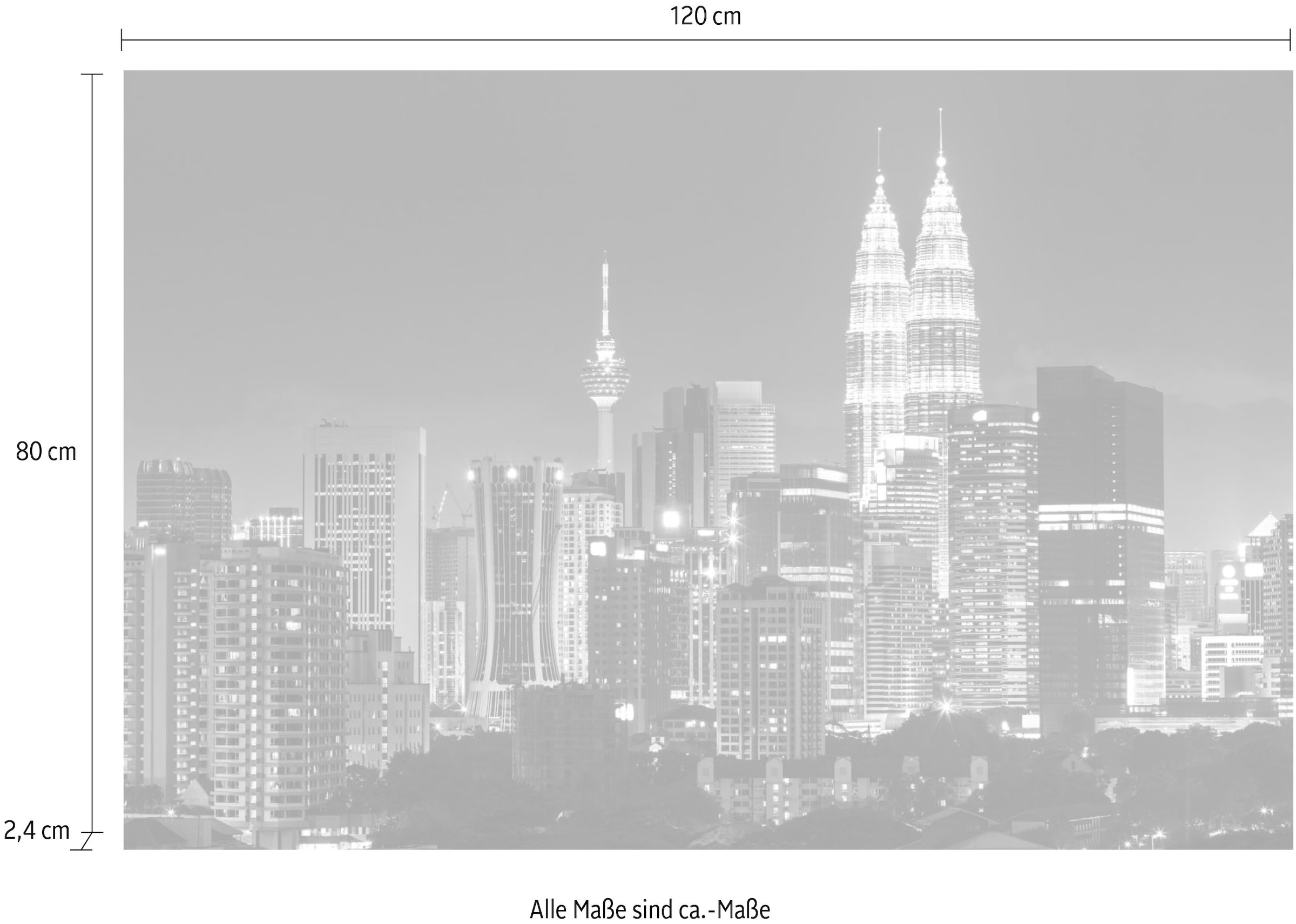 queence Acrylglasbild »Stadt«, Skyline-Gebäude-Städte, Fine Art-Print in Galeriequalität