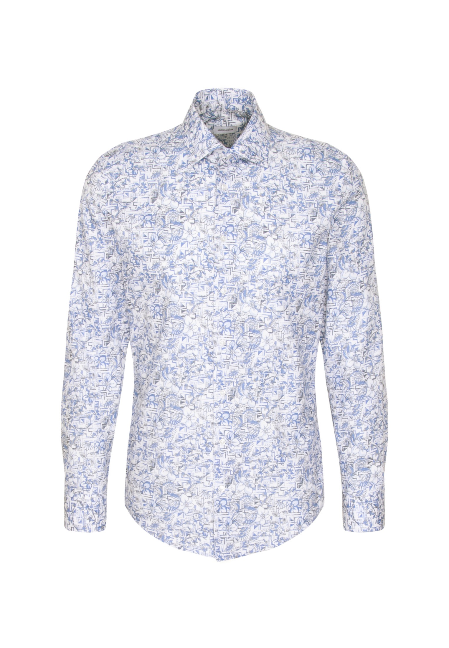 seidensticker Businesshemd »Slim«, Slim Langarm Kentkragen Floral