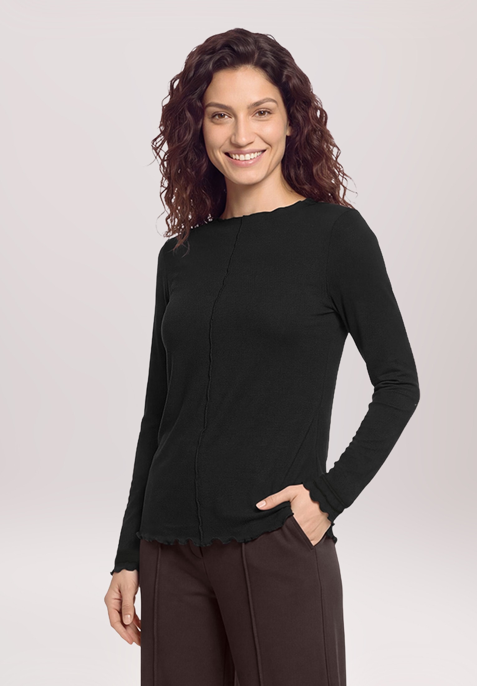 Cartoon Kurzarmshirt »Damen mit Kragen« 1