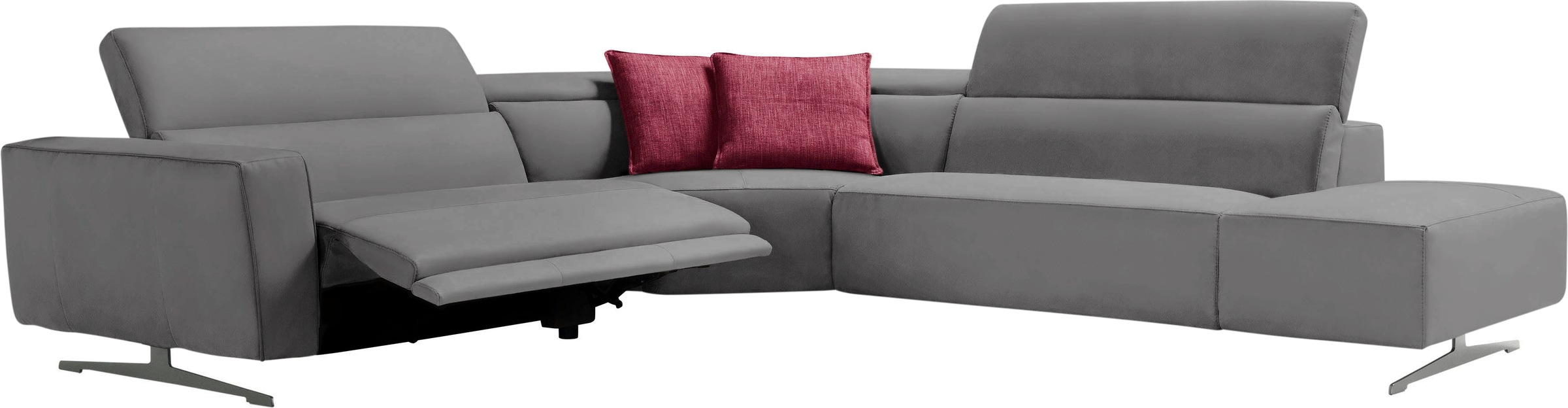 Thumbnail - Egoitaliano Ecksofa "Stefanie-e, Designsofa der Extraklasse, bequem mit hohem Sitzkomfort" mit Relaxfunktion und verstel...