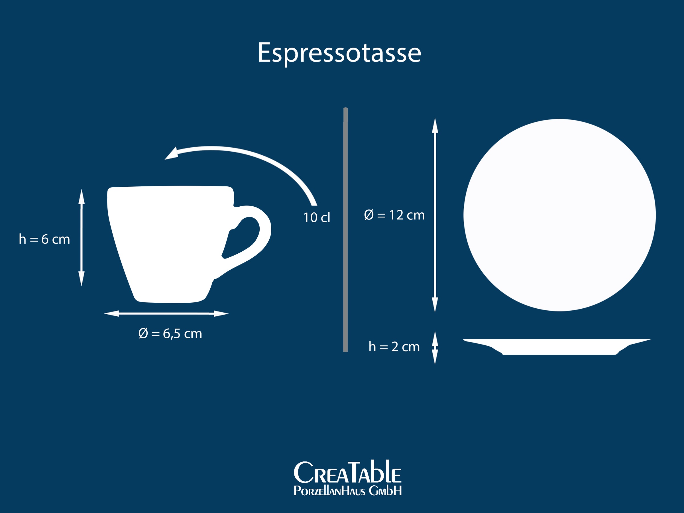 CreaTable Espressotasse »Nature Collection Green Life, Espresso-Set, 8-tlg.«, (Set, 8 tlg.), Handwerklicher Look, Vintage