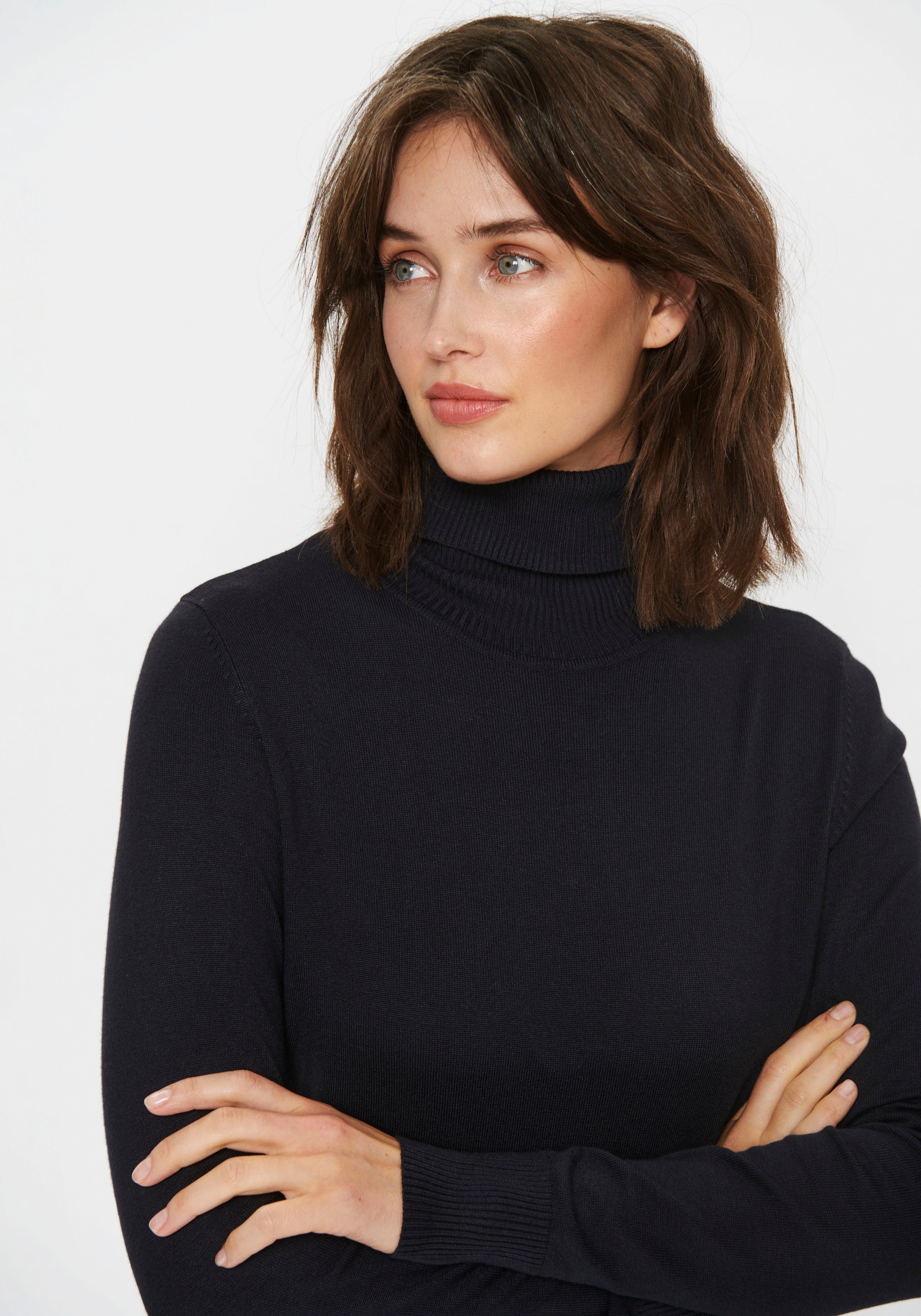 Thumbnail - Saint Tropez Rollkragenpullover "J2046, MilaSZ Rollneck" Feinstrick mit Viskose, Classic fit