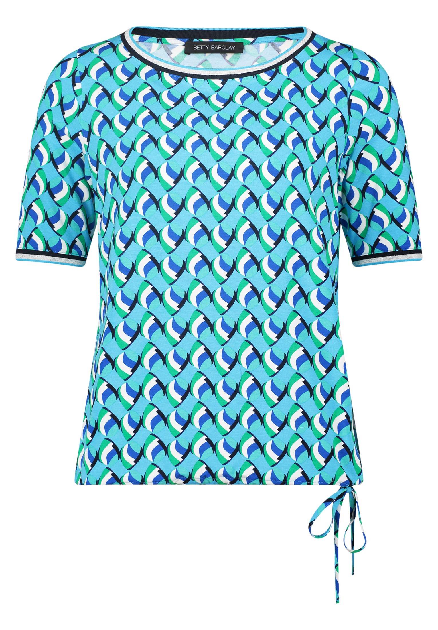 Betty Barclay Kurzarmshirt "Betty Barclay Casual-Shirt mit Tunnelzug", Ripp günstig online kaufen