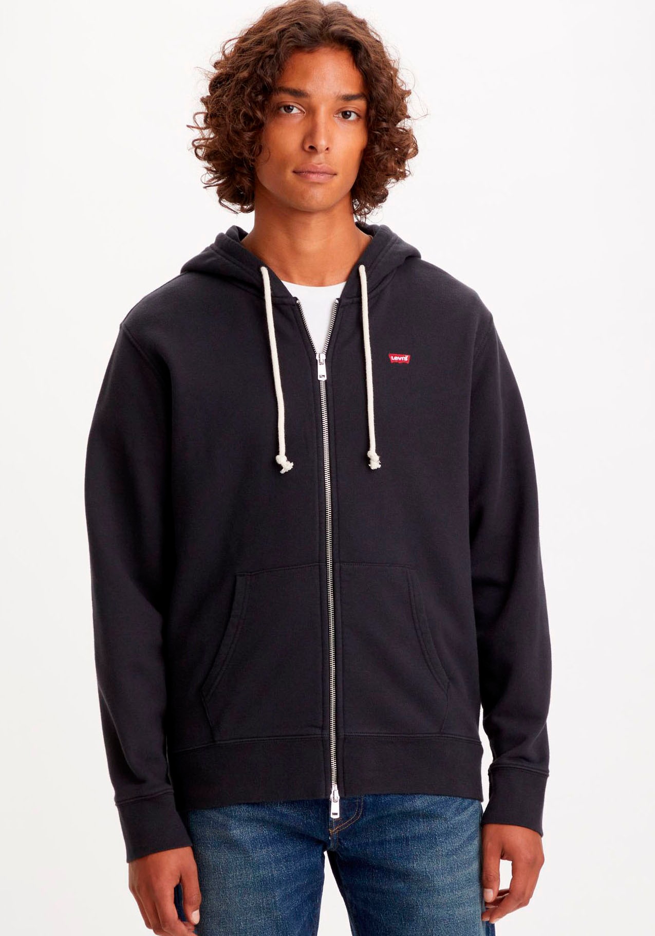 Levis Kapuzensweatjacke "NEW ORIGINAL ZIP UP" mit Logo-Stickerei und Kängur günstig online kaufen
