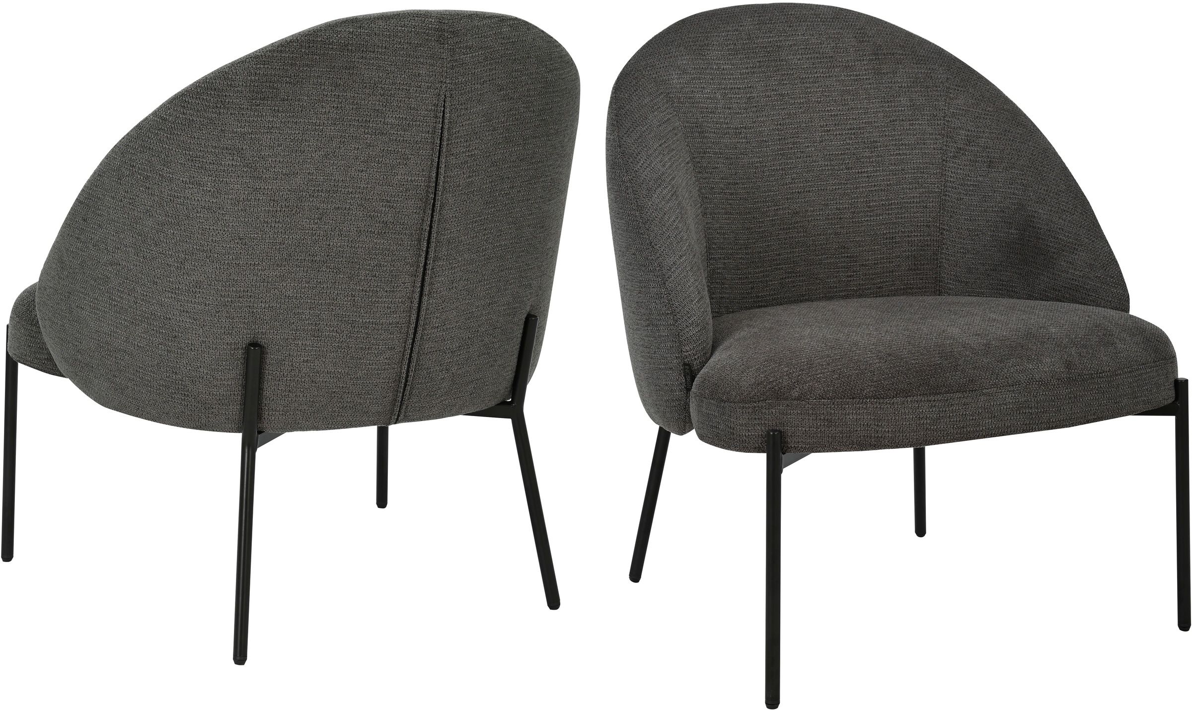 INOSIGN Loungesessel »MOVILLE Designstuhl mit filigranen Metallbeinen«, Cocktailsessel, farblich abgestimmte Metall-Beine, Webstoff