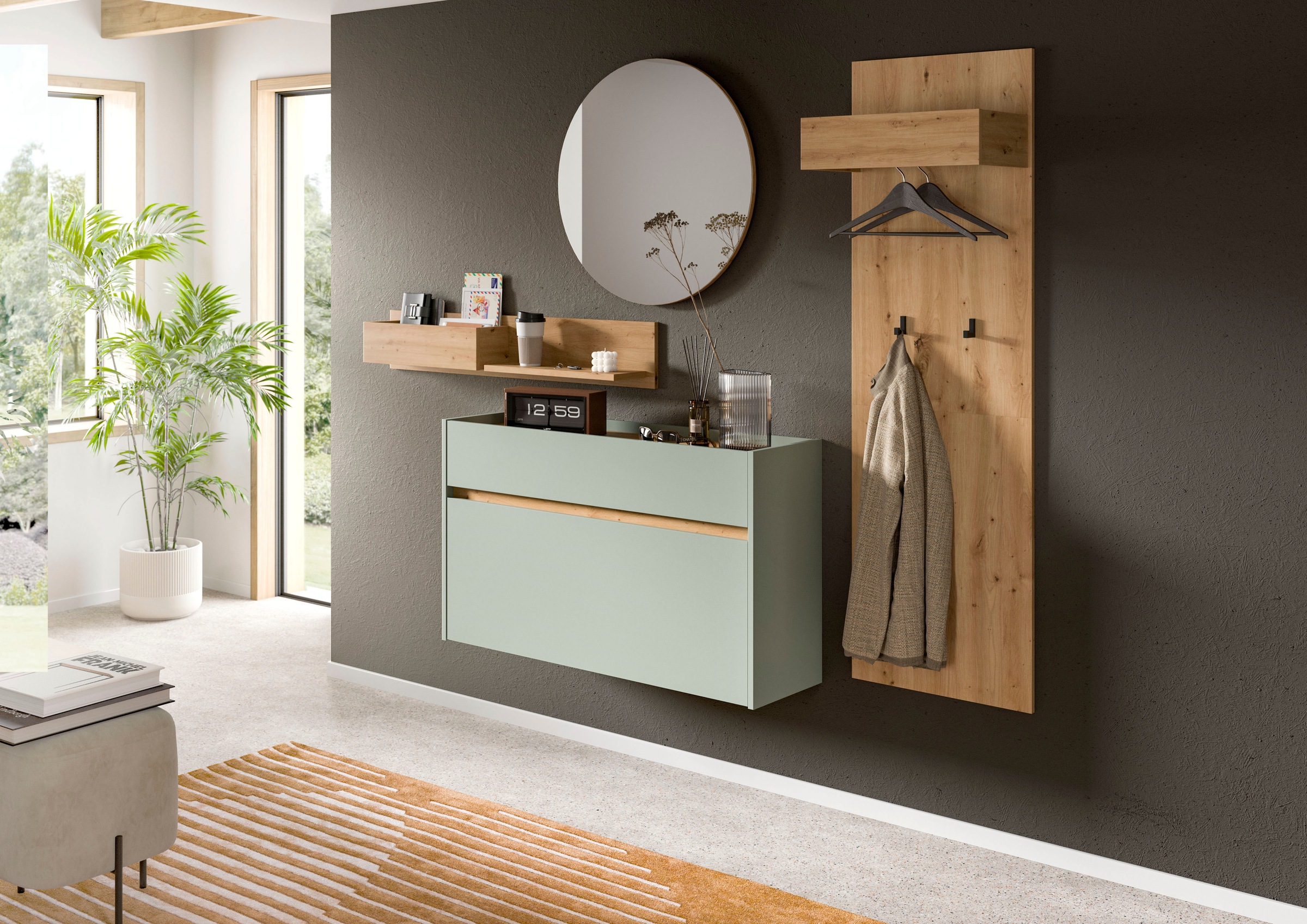 INOSIGN Garderoben-Set "EVRID, 4-teilig, Breite 205 cm, individuell hängbar günstig online kaufen