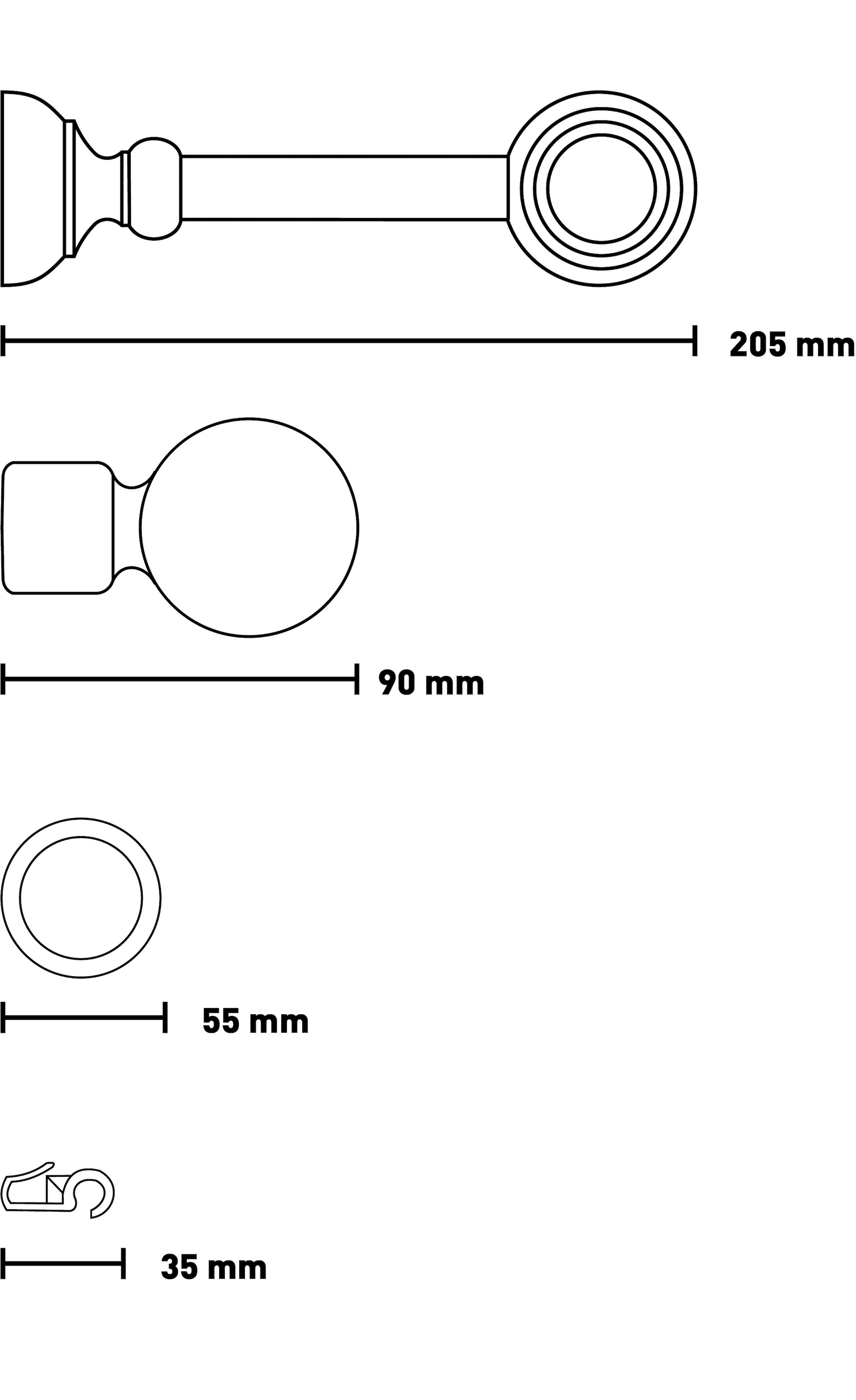 SN DECO GROUP Gardinenstange »Giro«, 1 läufig-läufig, Fixmaß