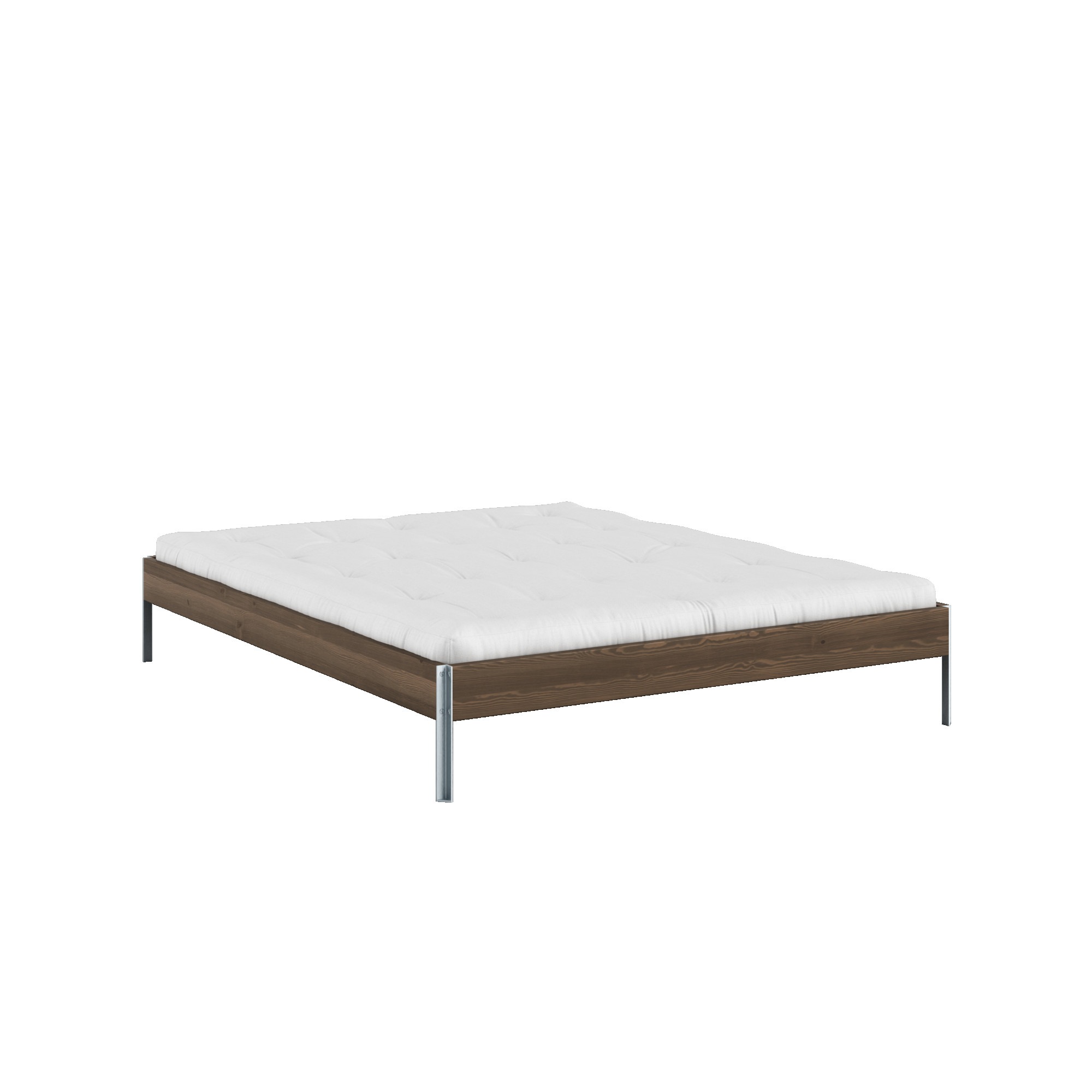 Karup Design Bettgestell »CORE BED Bodenbett, Holzrahmen, Futonbett, Jugendbett, Holzbett«, Massivholzbett mit Lattenrost, Kiefer massiv, Doppelbett ohne Kopfteil