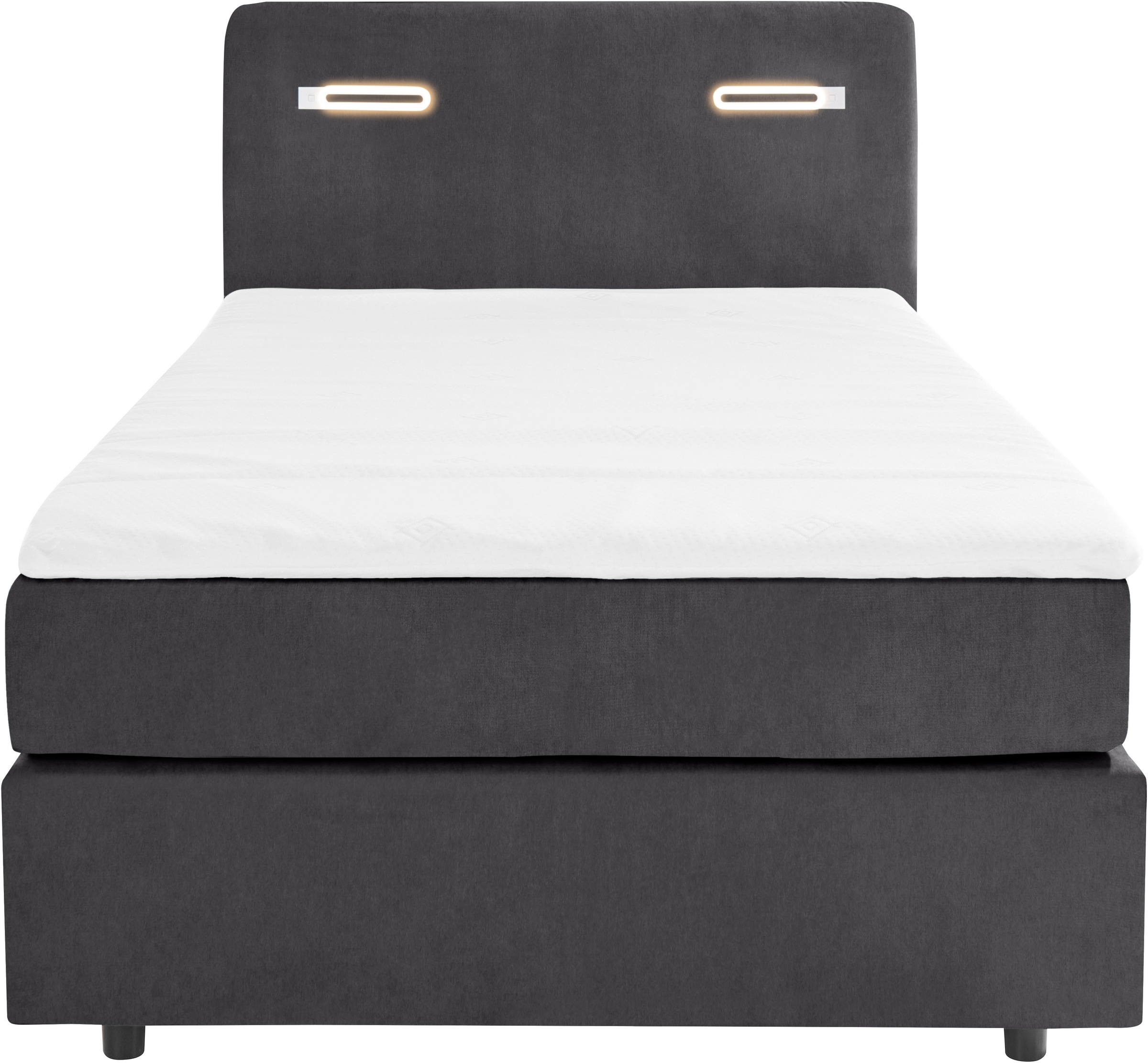 INOSIGN Boxbett »Luan«, Schubkästen, LED-Beleuchtung und Topper, in Breite 120 cm und 180 cm