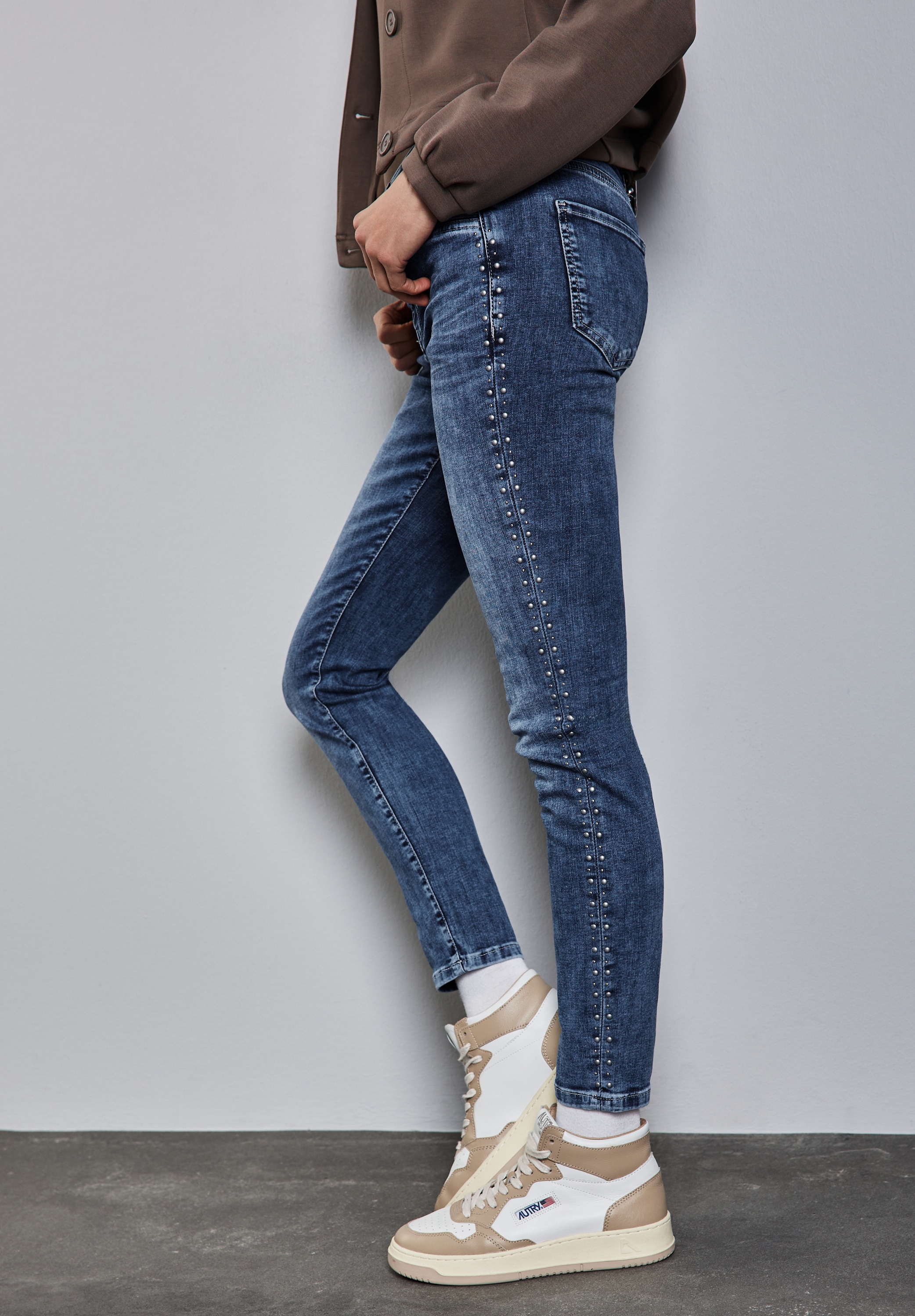 STREET ONE Slim-fit-Jeans "YORK Style", mit Nieten und Stretch günstig online kaufen