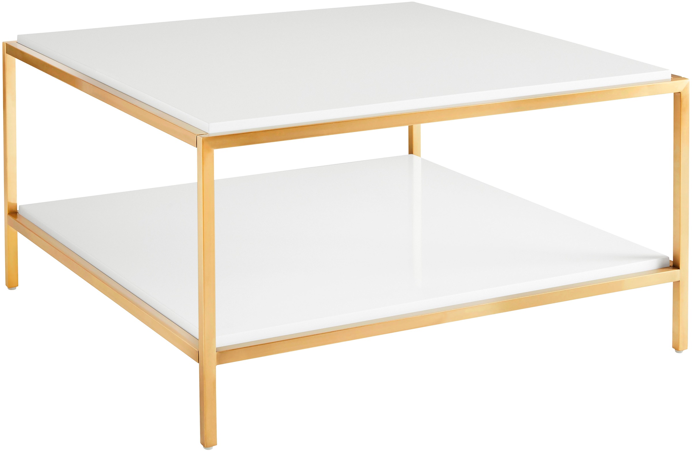Leonique Couchtisch "Cherlen, TOPSELLER", mit zwei Ablageflächen und goldfa günstig online kaufen