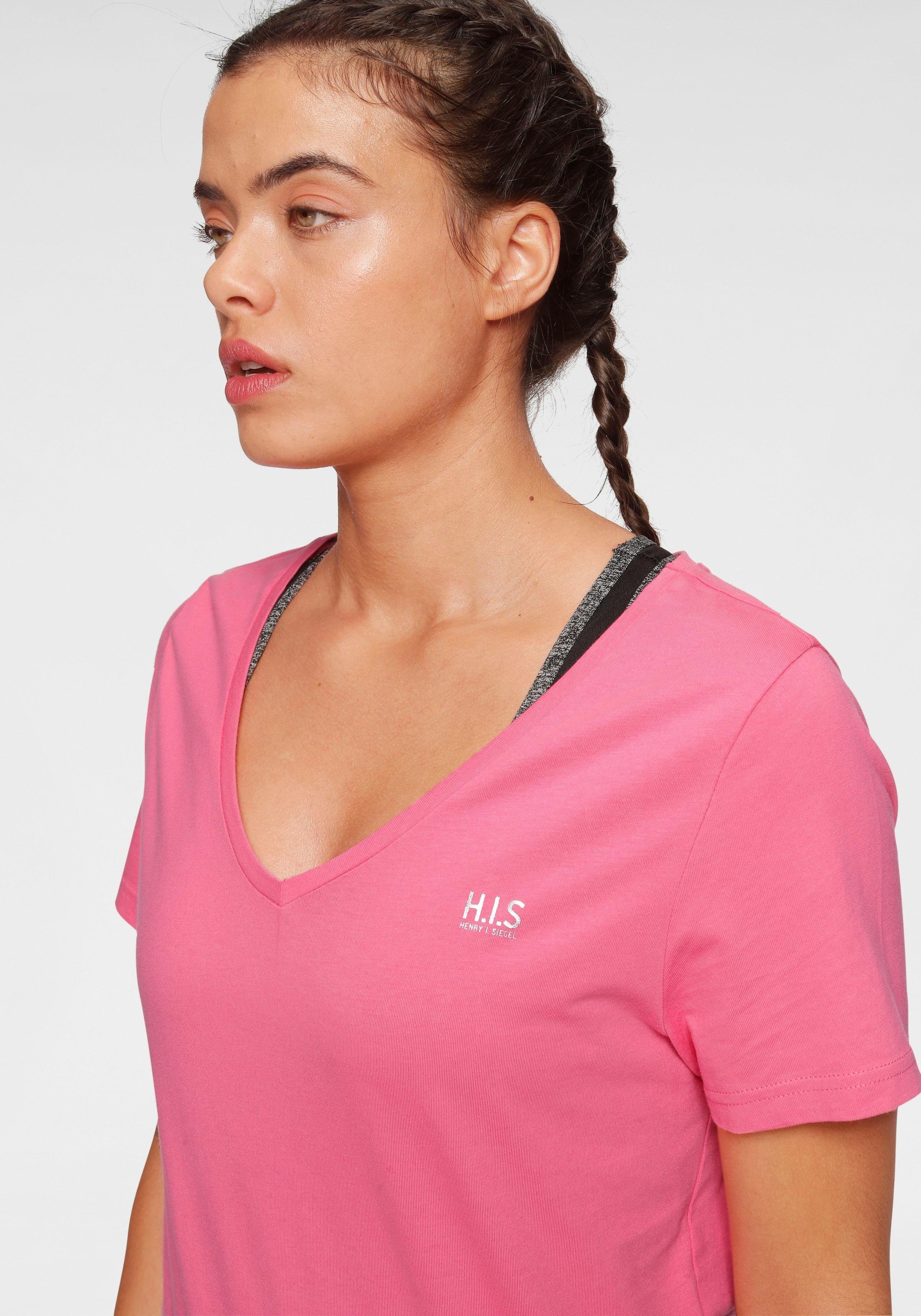 H.I.S T-Shirt »Essential-Basics«, (Spar-Set, 3er-Pack), figurumspielender Schnitt, aus Baumwolle