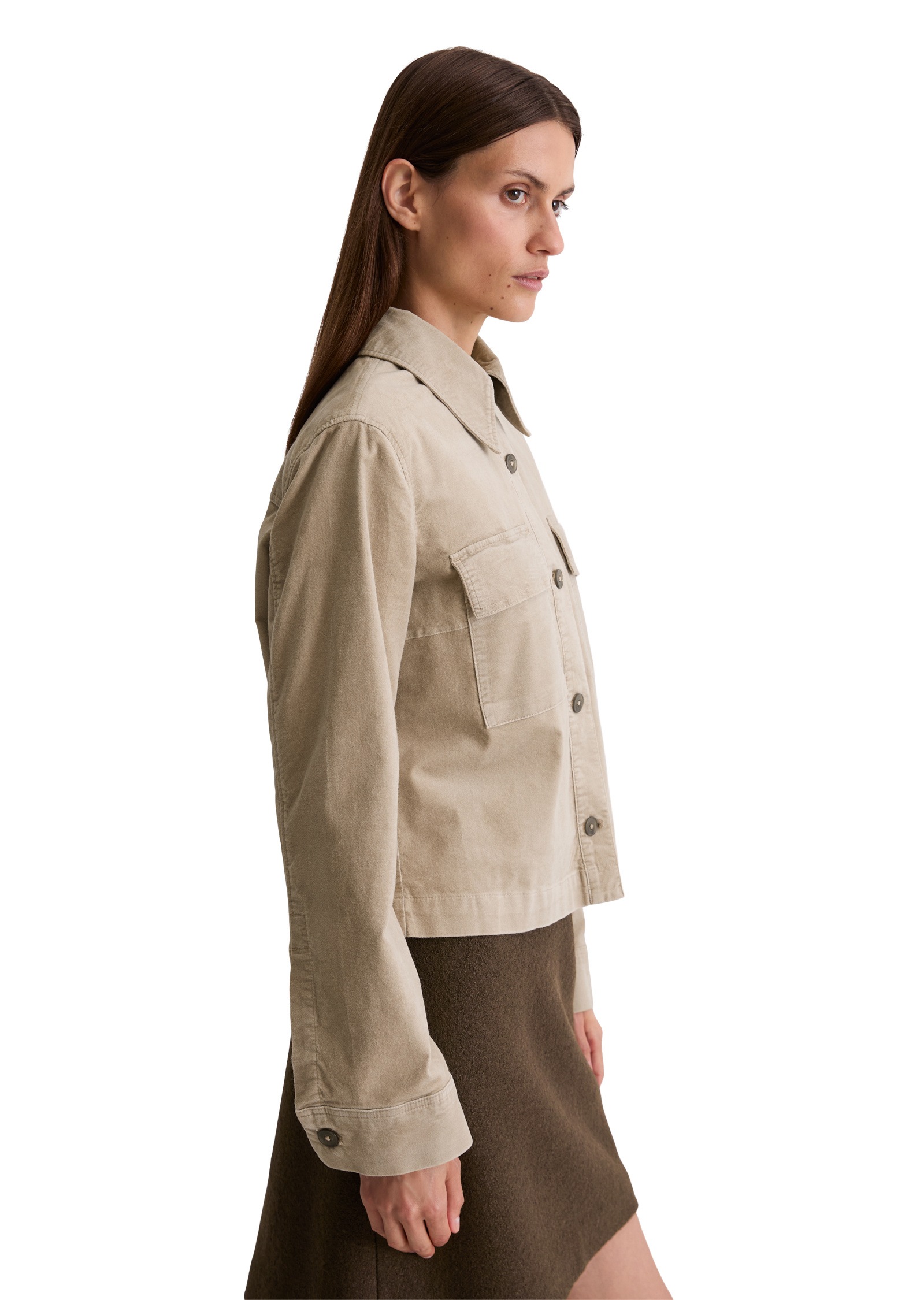 Marc OPolo Kurzjacke "aus Organic-Cotton-Viskose-Stretch" ohne Kapuze günstig online kaufen