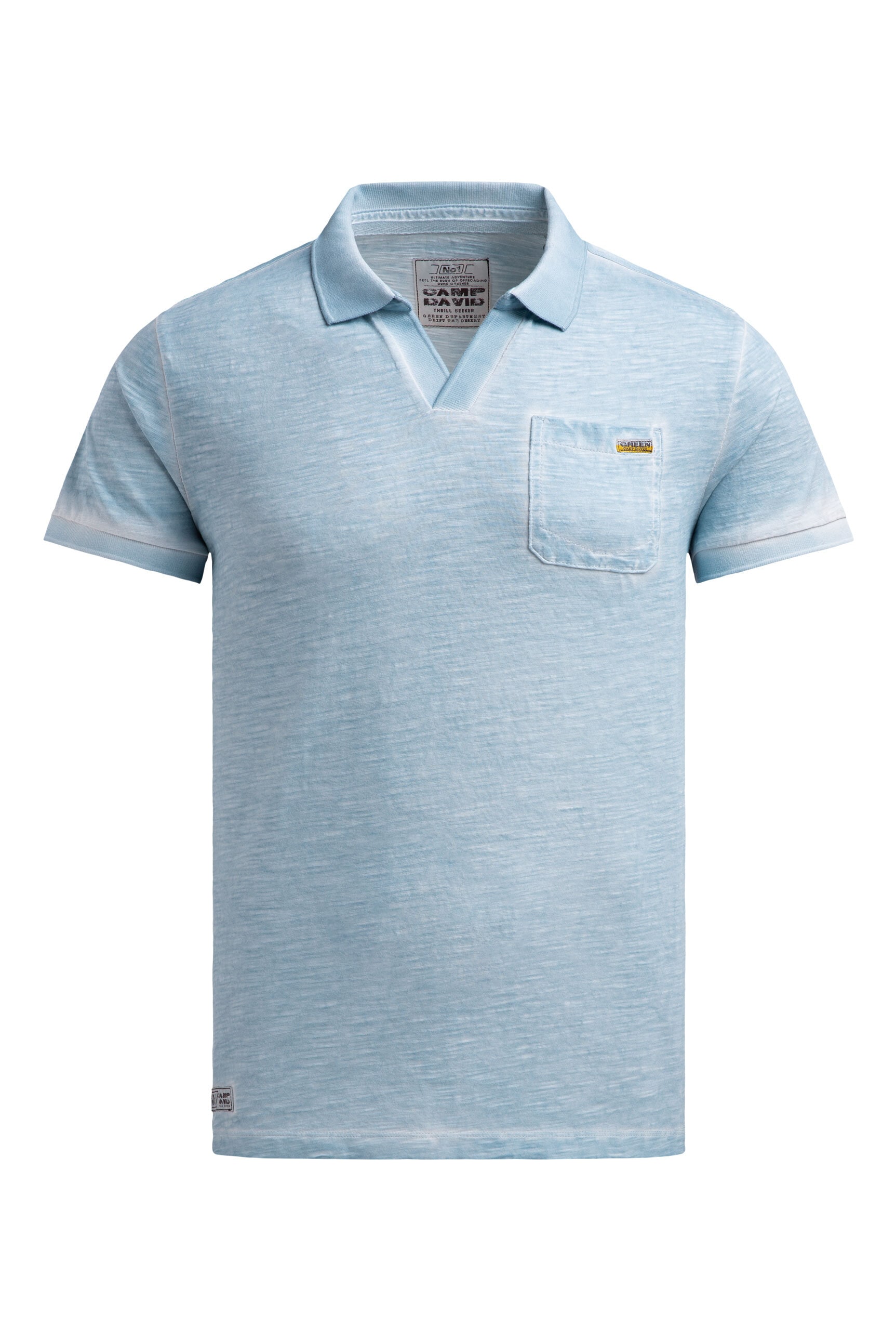 CAMP DAVID Poloshirt mit Seitenschlitze
