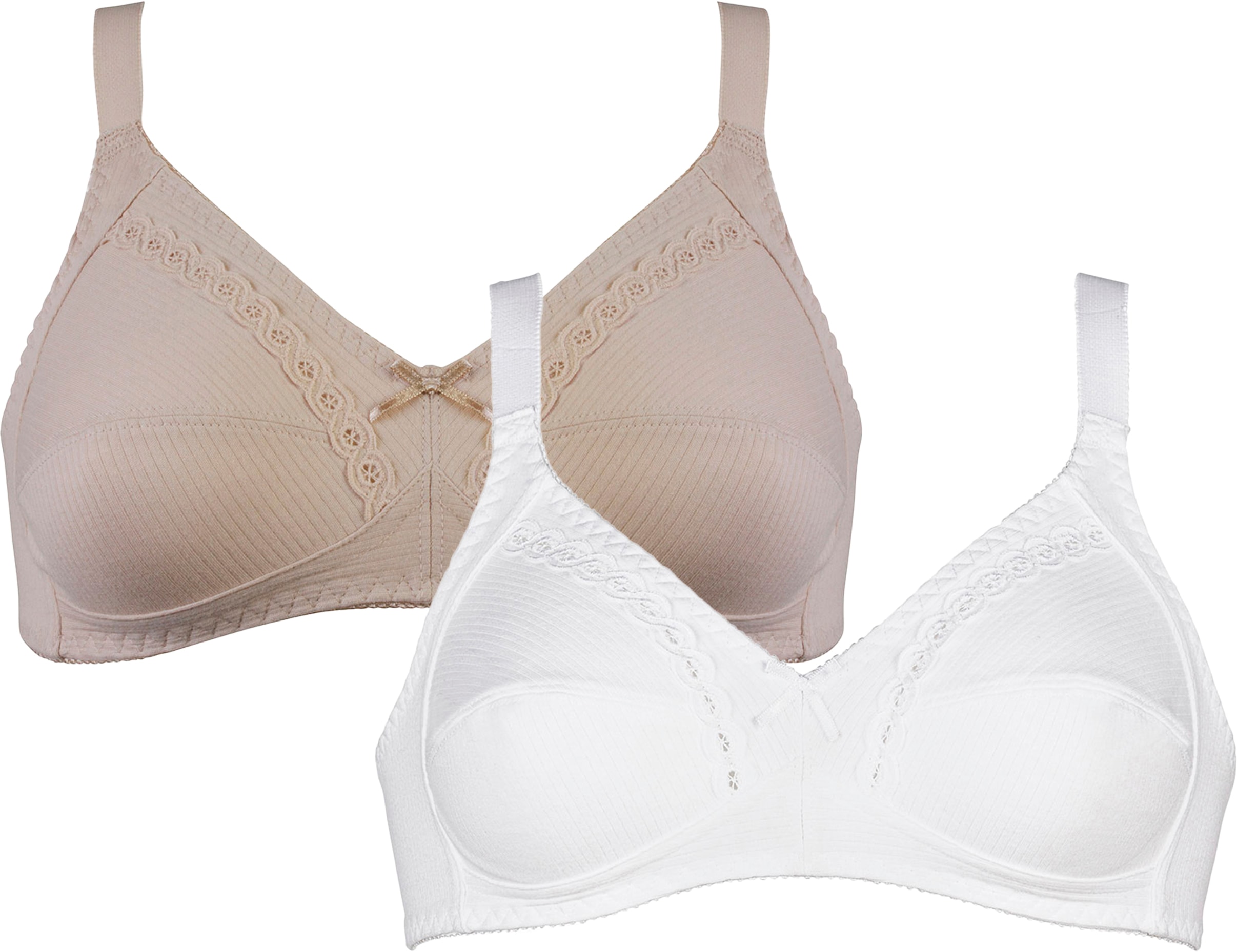 Naturana Soft-BH "Classics" feminin, bequem, breite Träger, ohne Bügel, dekorative Schleife