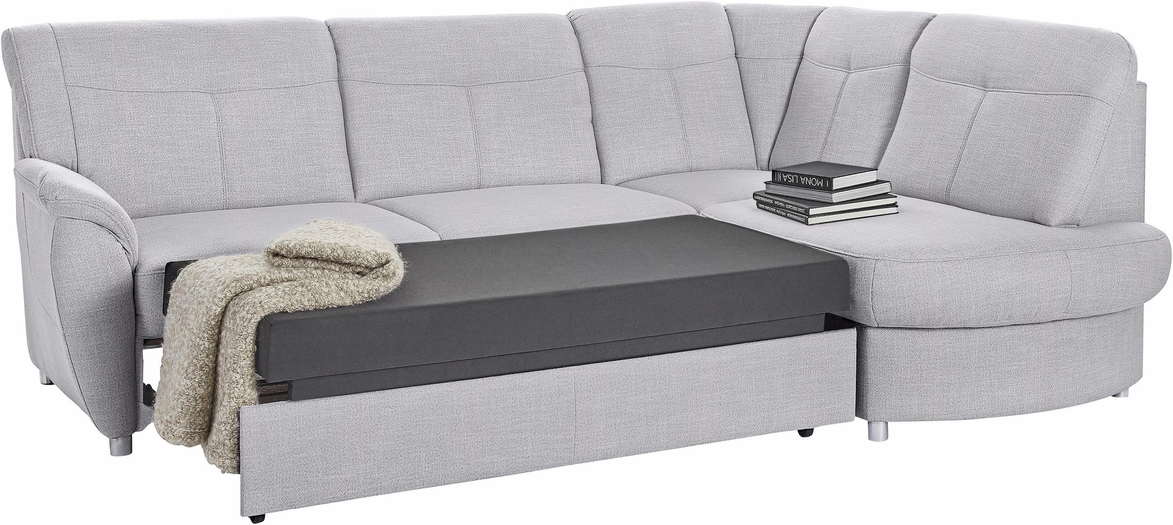 sit&more Ecksofa »Sonoma L-Form«, wahlweise mit Bettfunktion und Bettkasten