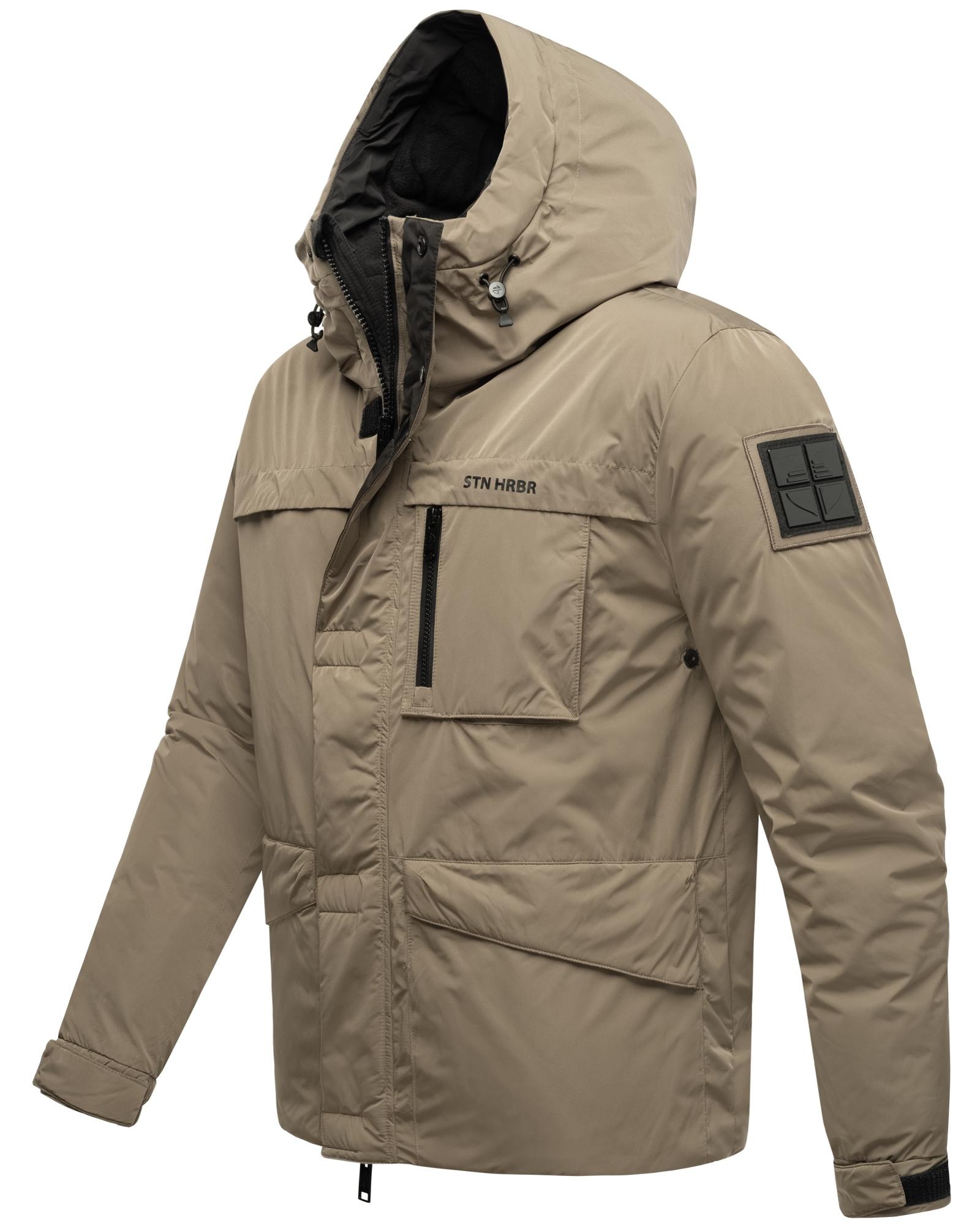 Stone Harbour Winterjacke »Yorchii XX«, mit Kapuze, Herren Outdoorjacke mit Fleece-Innenfutter
