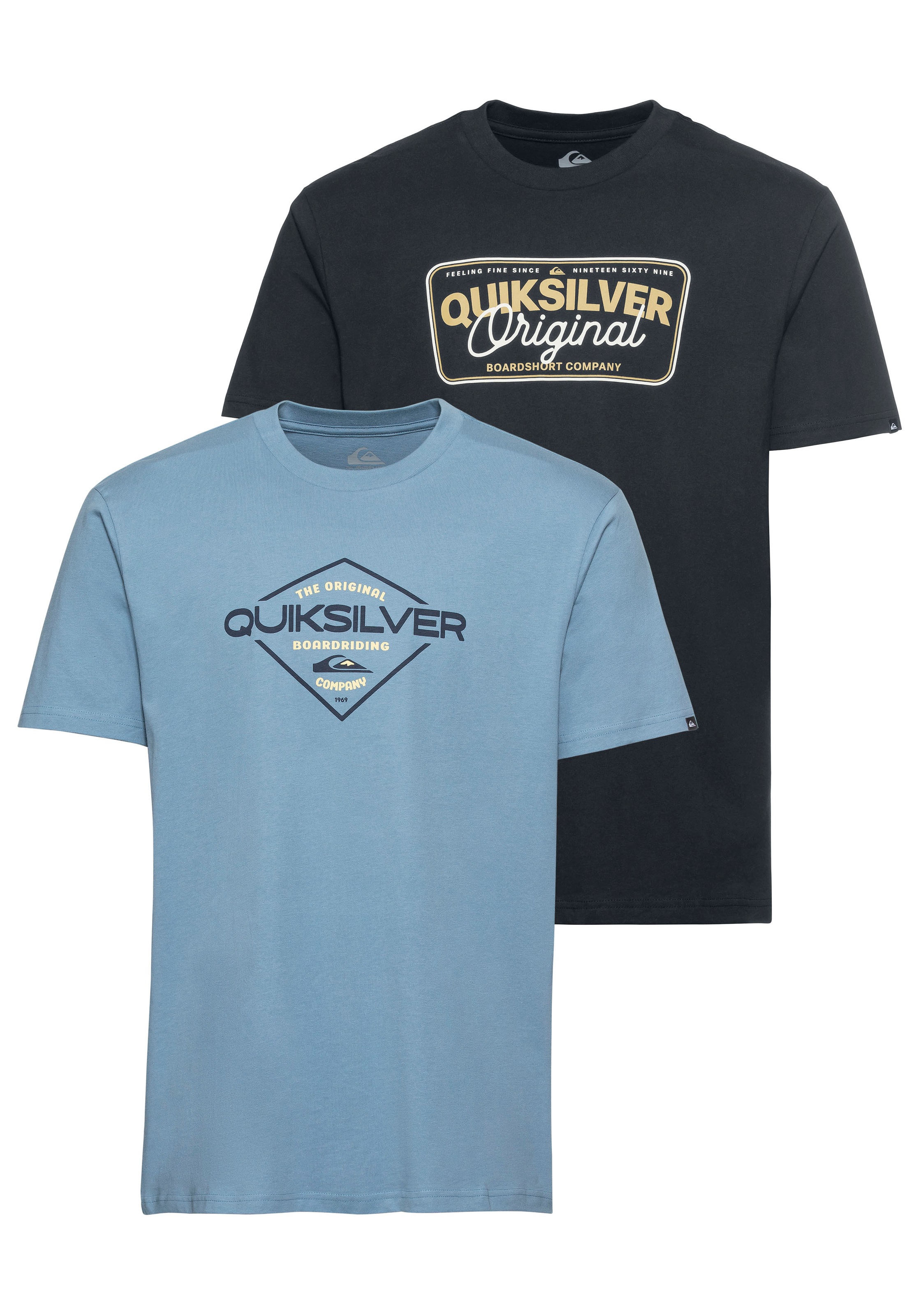Quiksilver T-Shirt, (Packung, 2 tlg., 2er-Pack)