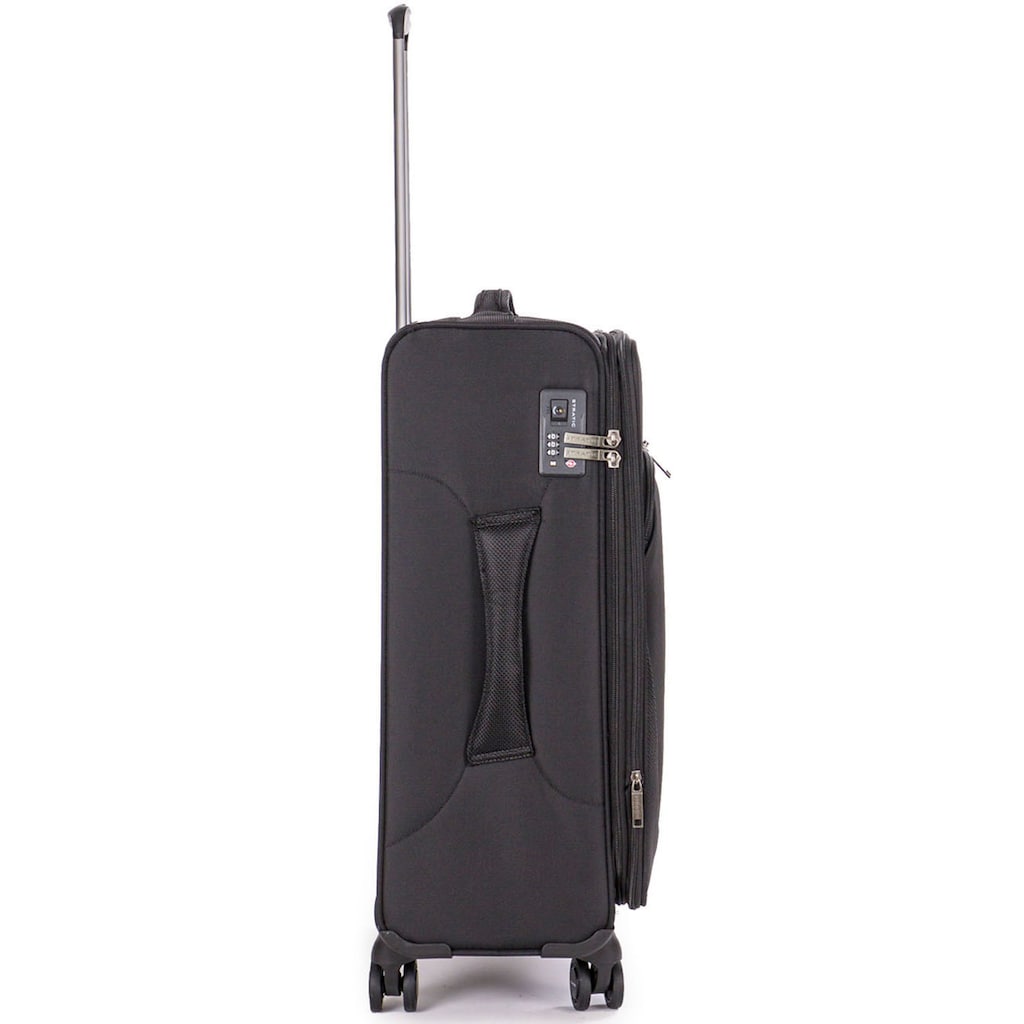 Stratic Weichgepäck-Trolley »Mix M, black«, 4 Rollen