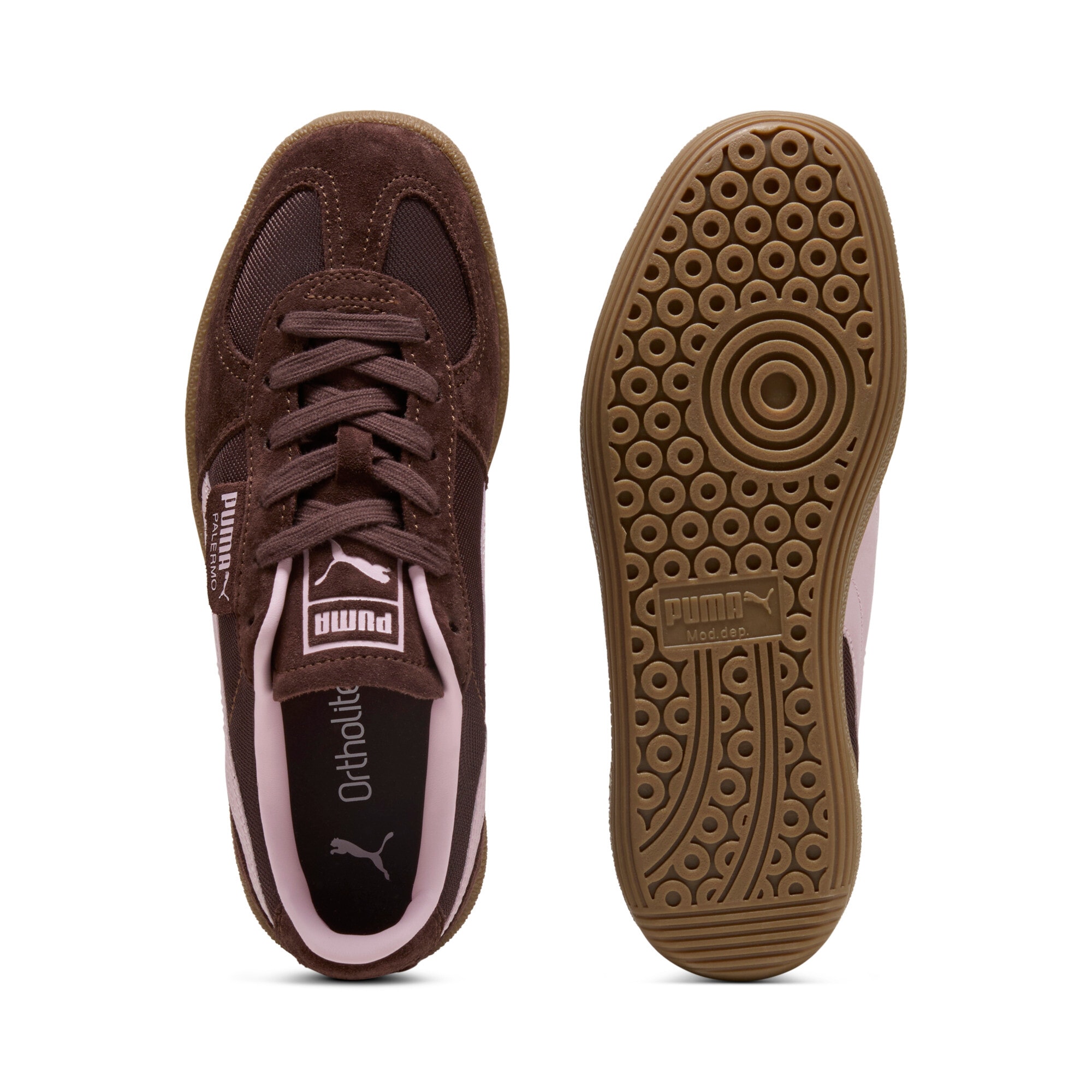 PUMA Sneaker »PALERMO VINTAGE UPDATE«  mit Formstrip aus gewalktem Leder, Gummilaufsohle mit leichtem Profil