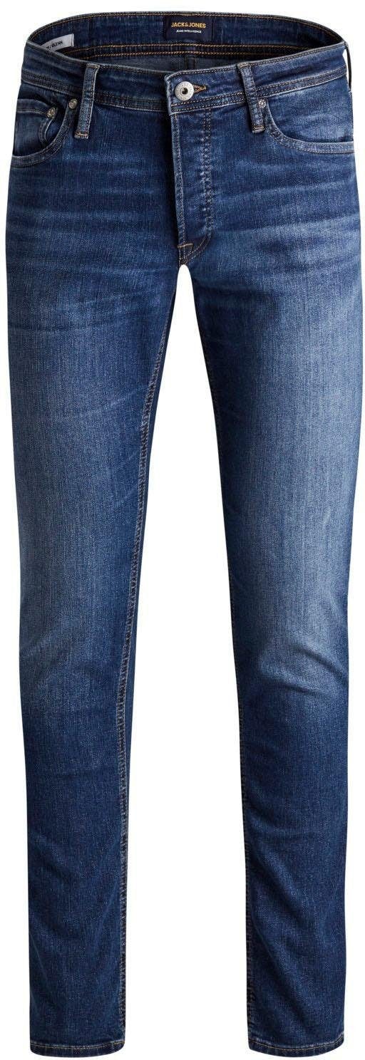 Jack & Jones Slim-fit-Jeans »JJIGLENN Slim-Fit mit Stretch und praktischer 5-Pocket-Form«, mit Abriebeffekten