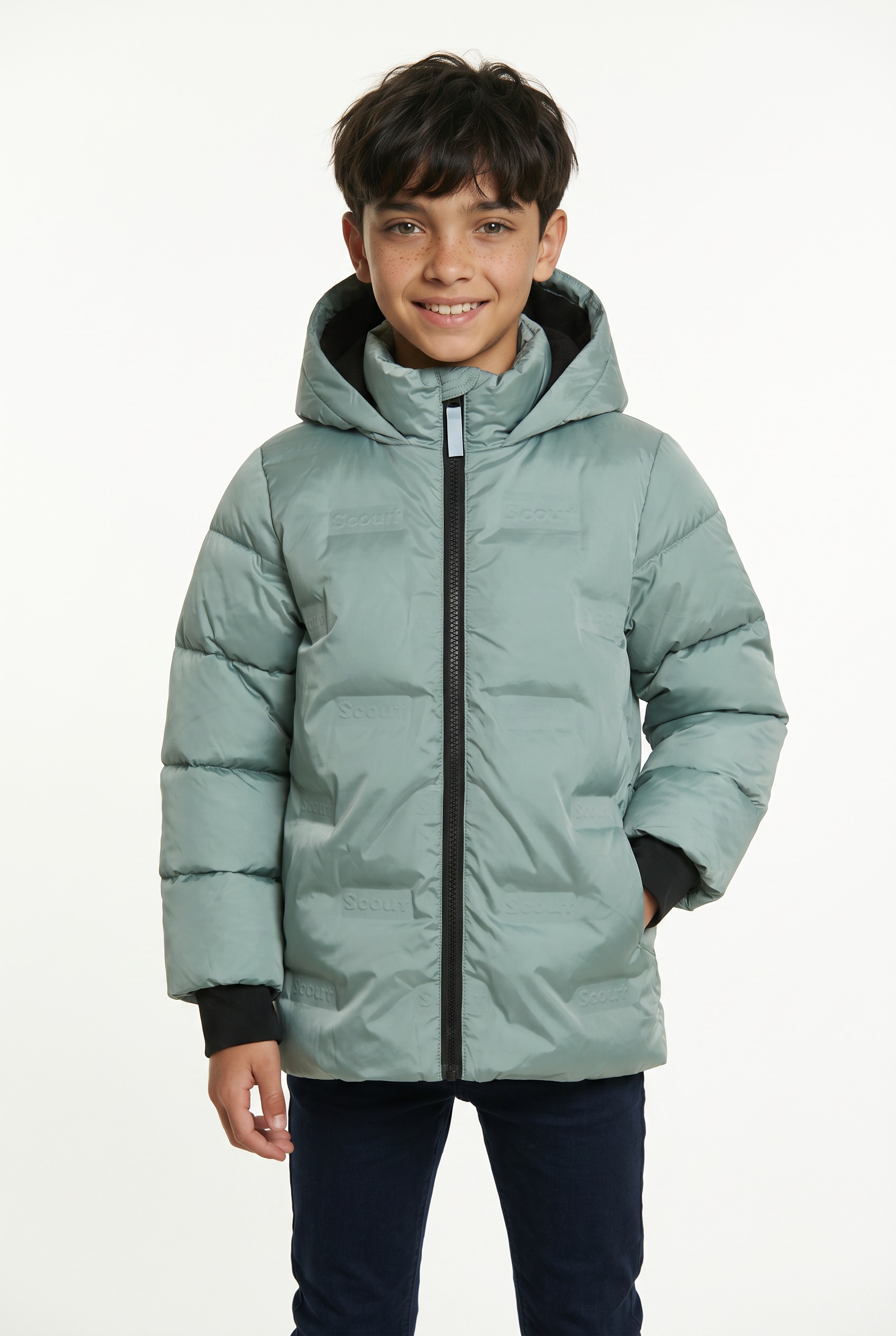 Scout Outdoorjacke "Winterjacke mit SCOUT-Logo Prägung - NEU von SCOUT" mit Kapuze Warme Jacke mit SCOUT-Prägung und Fleecefütterung