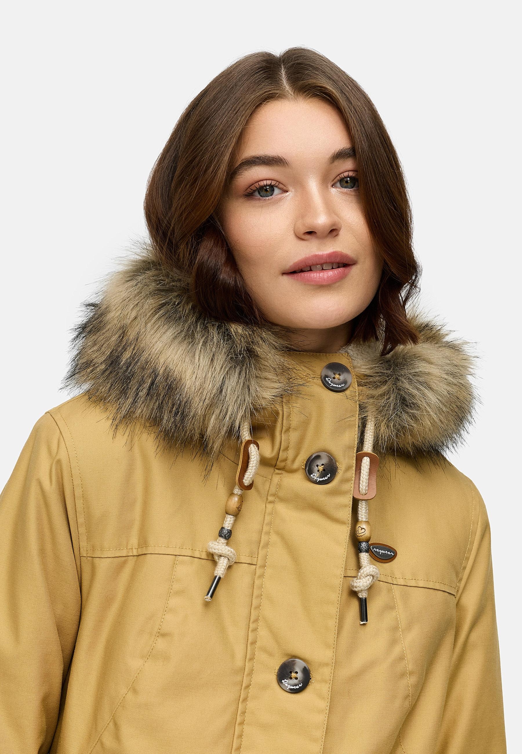 Ragwear Outdoorjacke »Jane YOUMODO«, mit Kapuze, Leicht gefütterte Winterjacke mit Kapuze