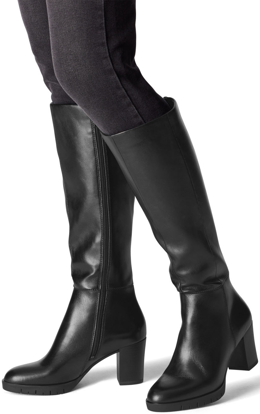 Thumbnail - Tamaris Stiefel, Blockabsatz, Langschaftstiefel mit Ziernähten