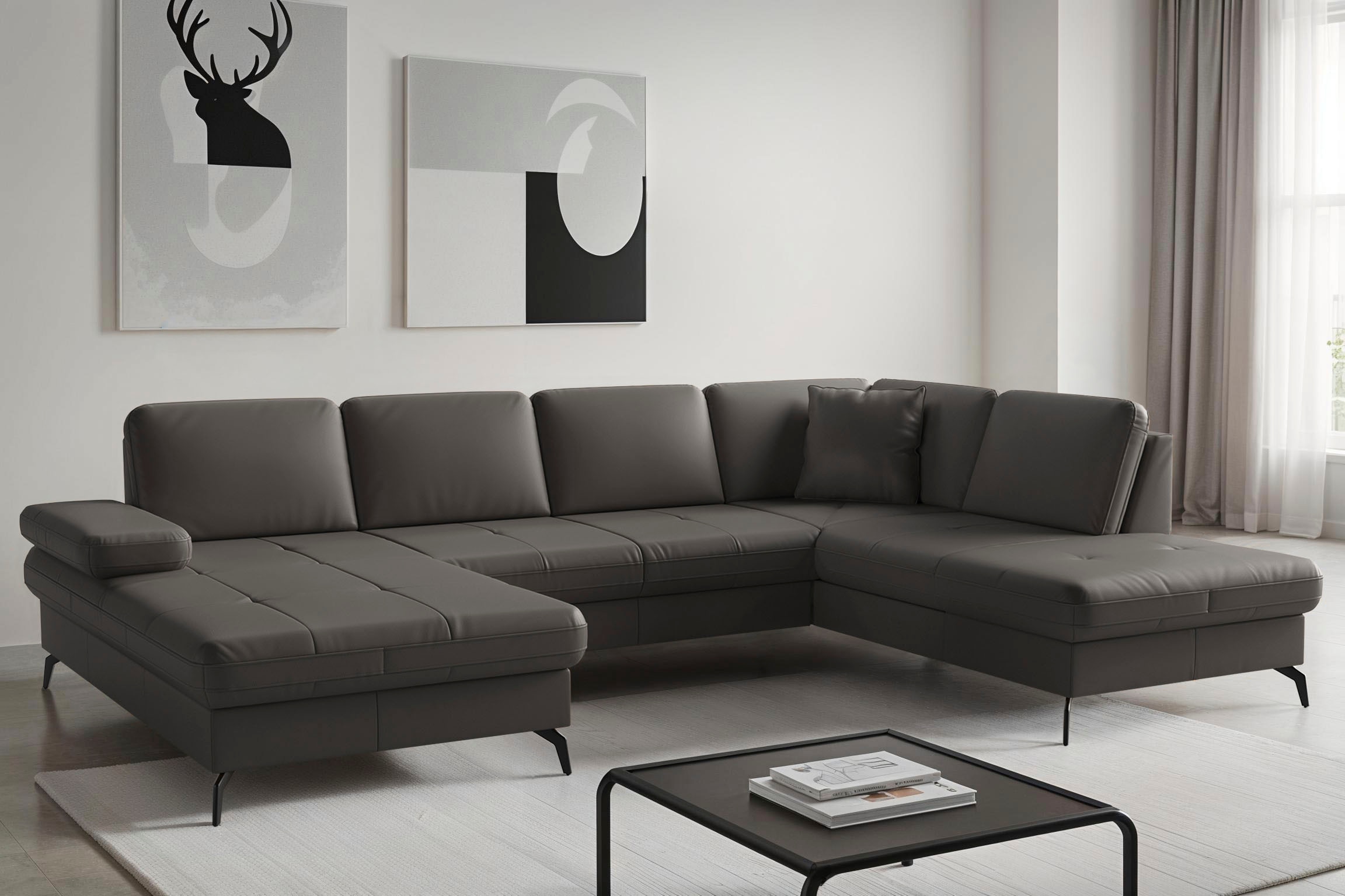 sit&more Wohnlandschaft "Morris Jubi, Breite 300 cm" mit Armteilfunktion, optional mit Schlaffunktion