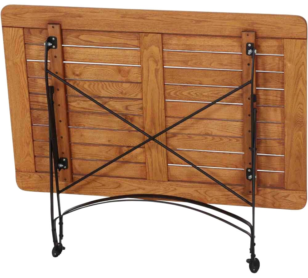 Siena Garden Gartentisch »Peru III«, (1 St.), BxTxH: 80x120x78 cm,Stahlgestell schwarz, Tischplatte aus Robinienholz