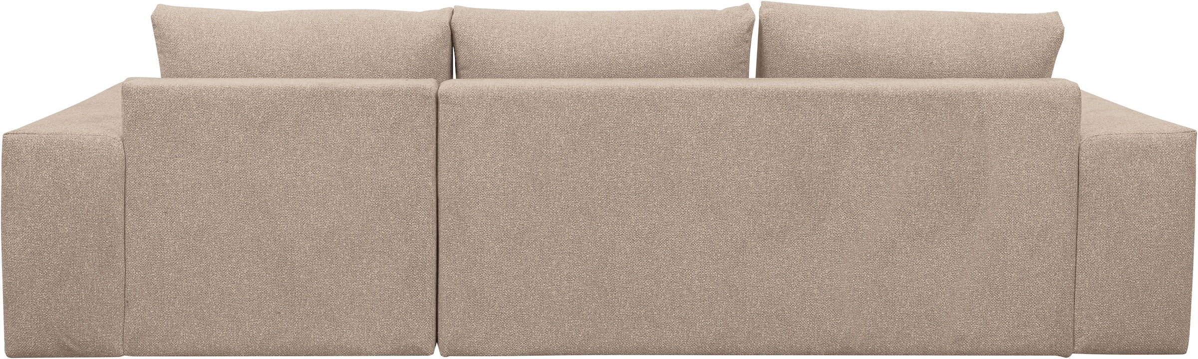 WERK2 Ecksofa »Rozzana Design Ecksofa mit hohem Komfort, zeitlos & elegant, L-Form,«, in kuschelweichen Trendstoffen Cord, Breitcord und Plüsch