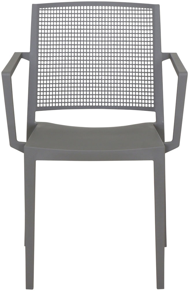 Siena Garden Gartensessel »Square 2er Set Stapelsessel grau« Set, 2 Stk. tlg. Gestell, Polypropylen/Glasfaser