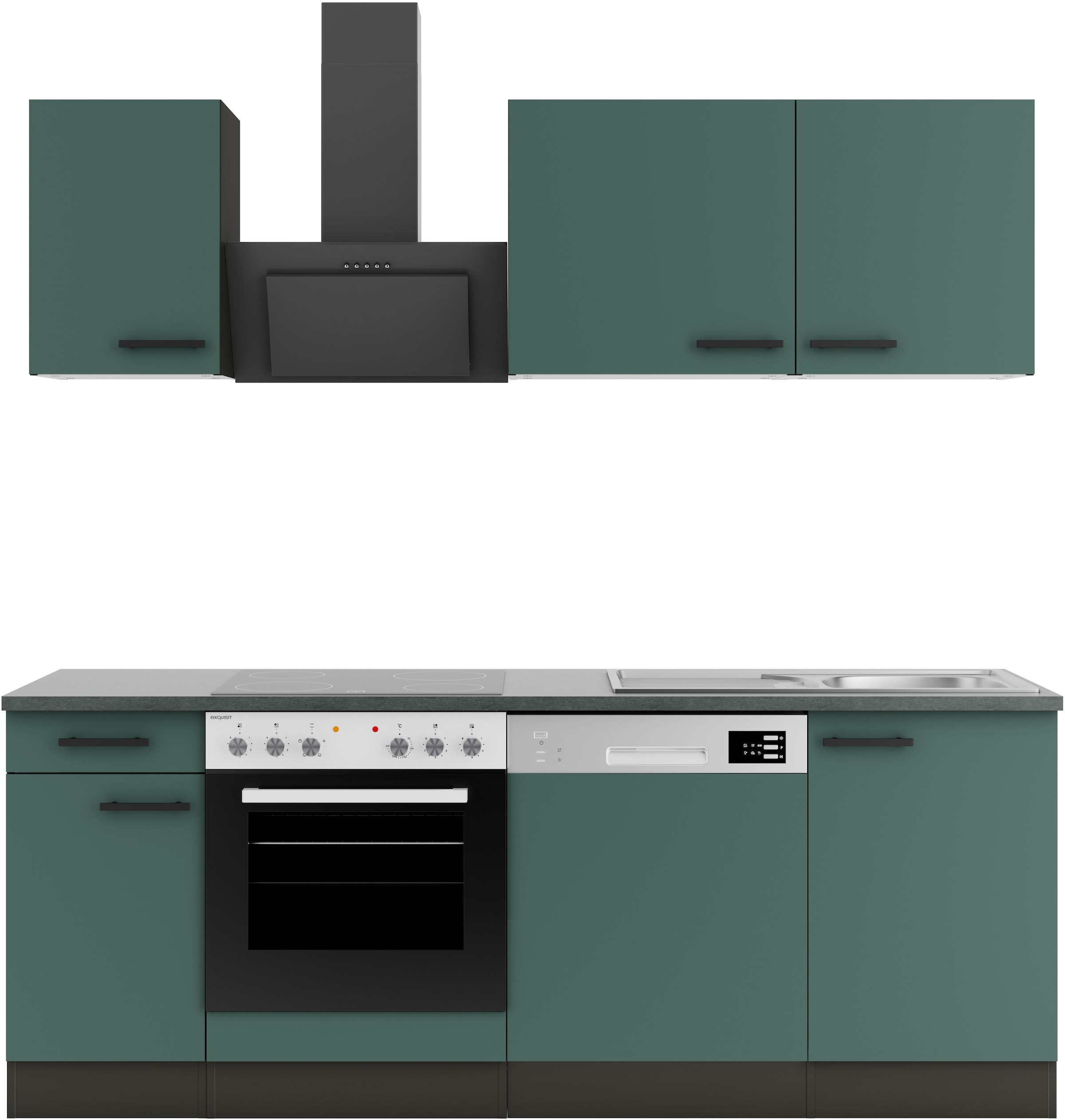OPTIFIT Küchenzeile »Palma«, Breite 210 cm, wahlweise mit E-Geräten, seitenverkehrt stellbar