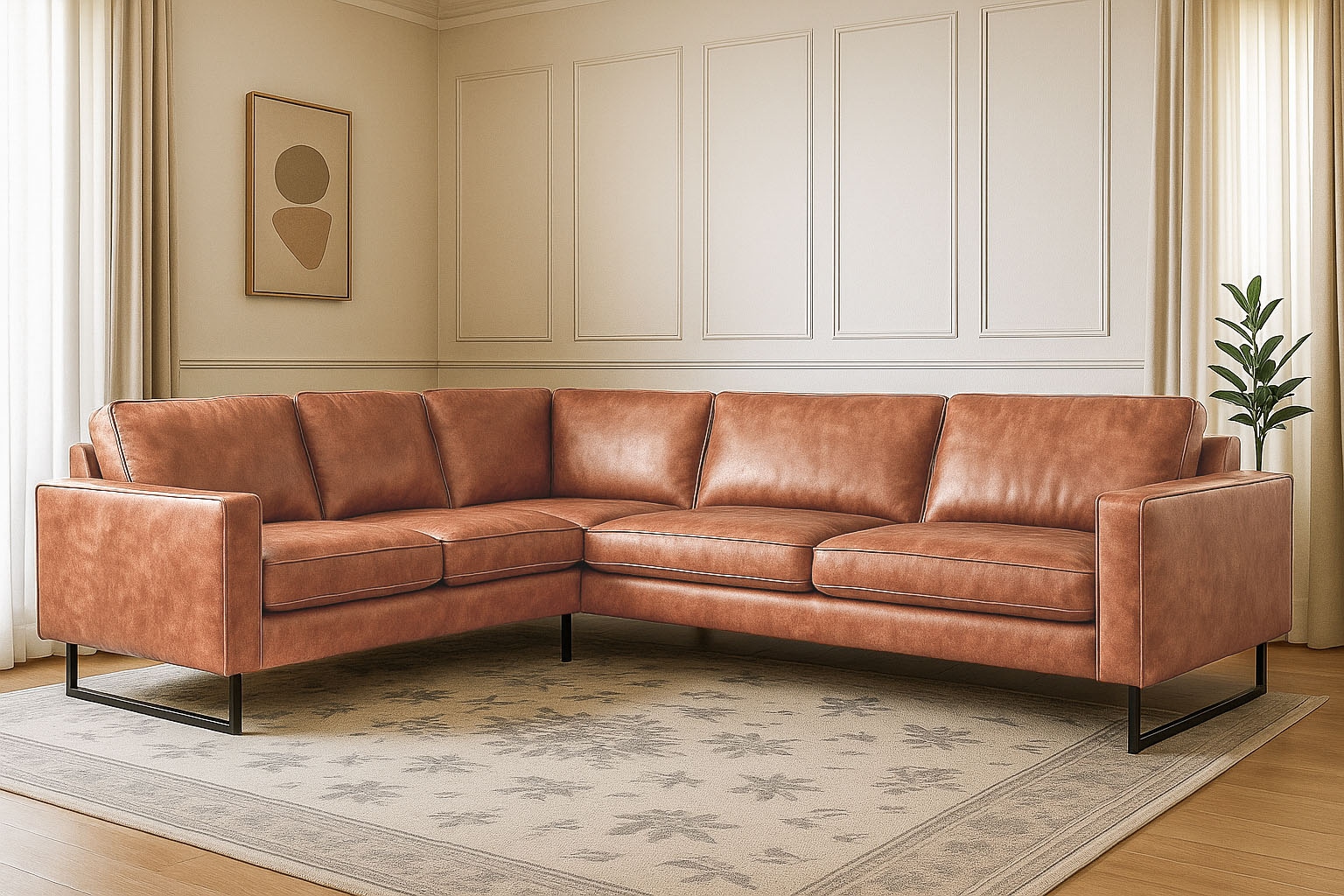 Places of Style Ecksofa "Pinto, XXL, 250/290 cm, langer Schenkel, Ottomane" günstig online kaufen