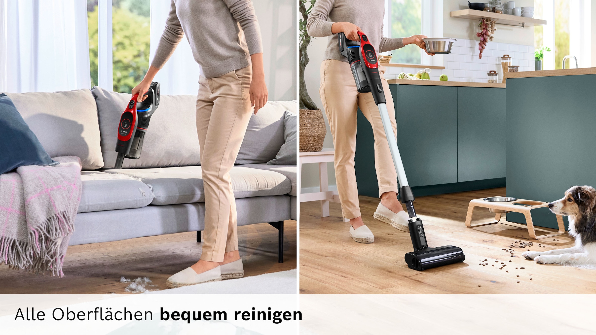 BOSCH Akku-Stielstaubsauger »Unlimited 9 ProAnimal BKS941PET, MicroClean™ Technology« HEPA-Filtersystem, 10 Jahre Motorgarantie, Schnellladegerät, LED Licht