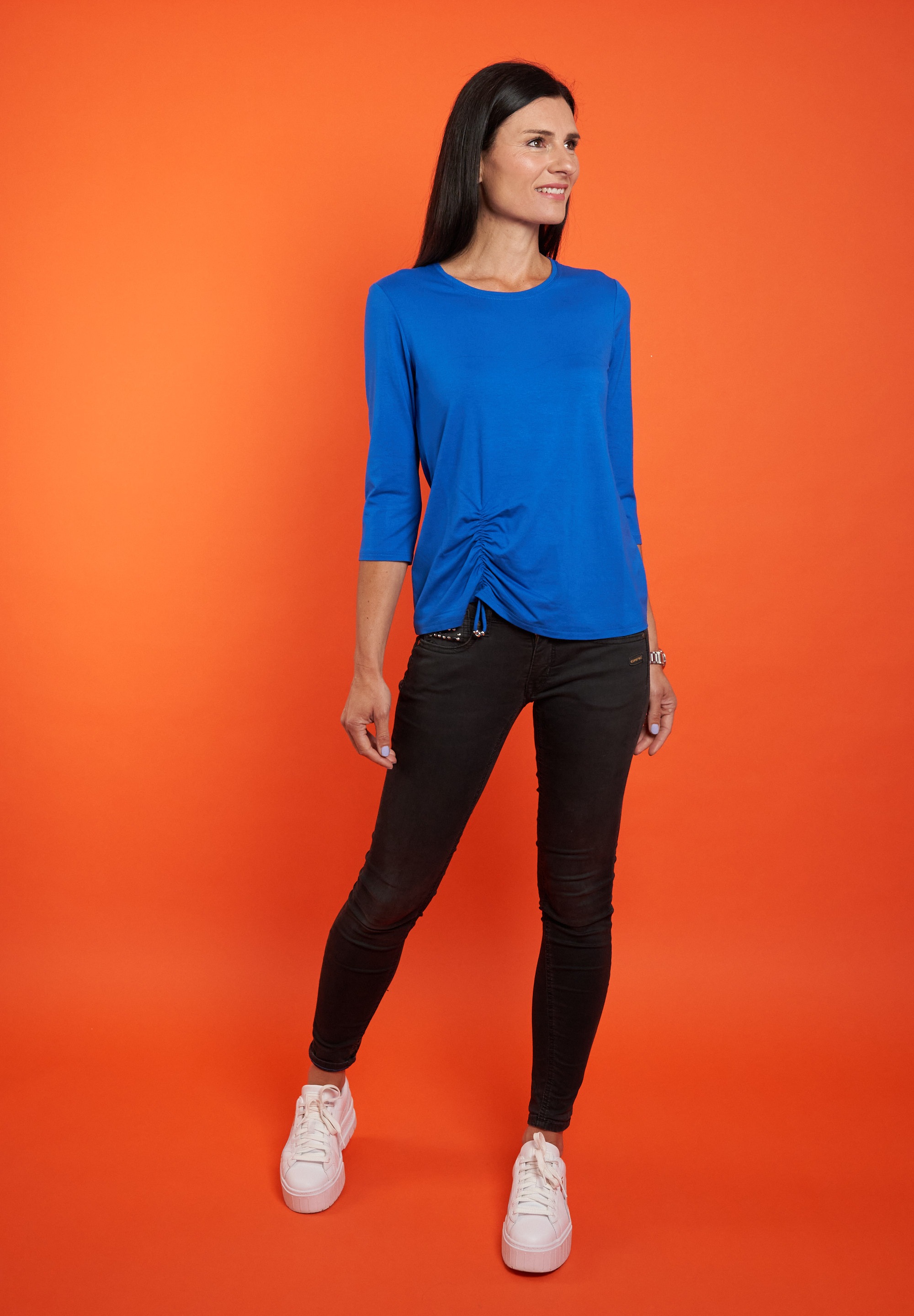 Thumbnail - Seidel Moden 3/4-Arm-Shirt mit Raff-Detail vorne - MADE IN GERMANY