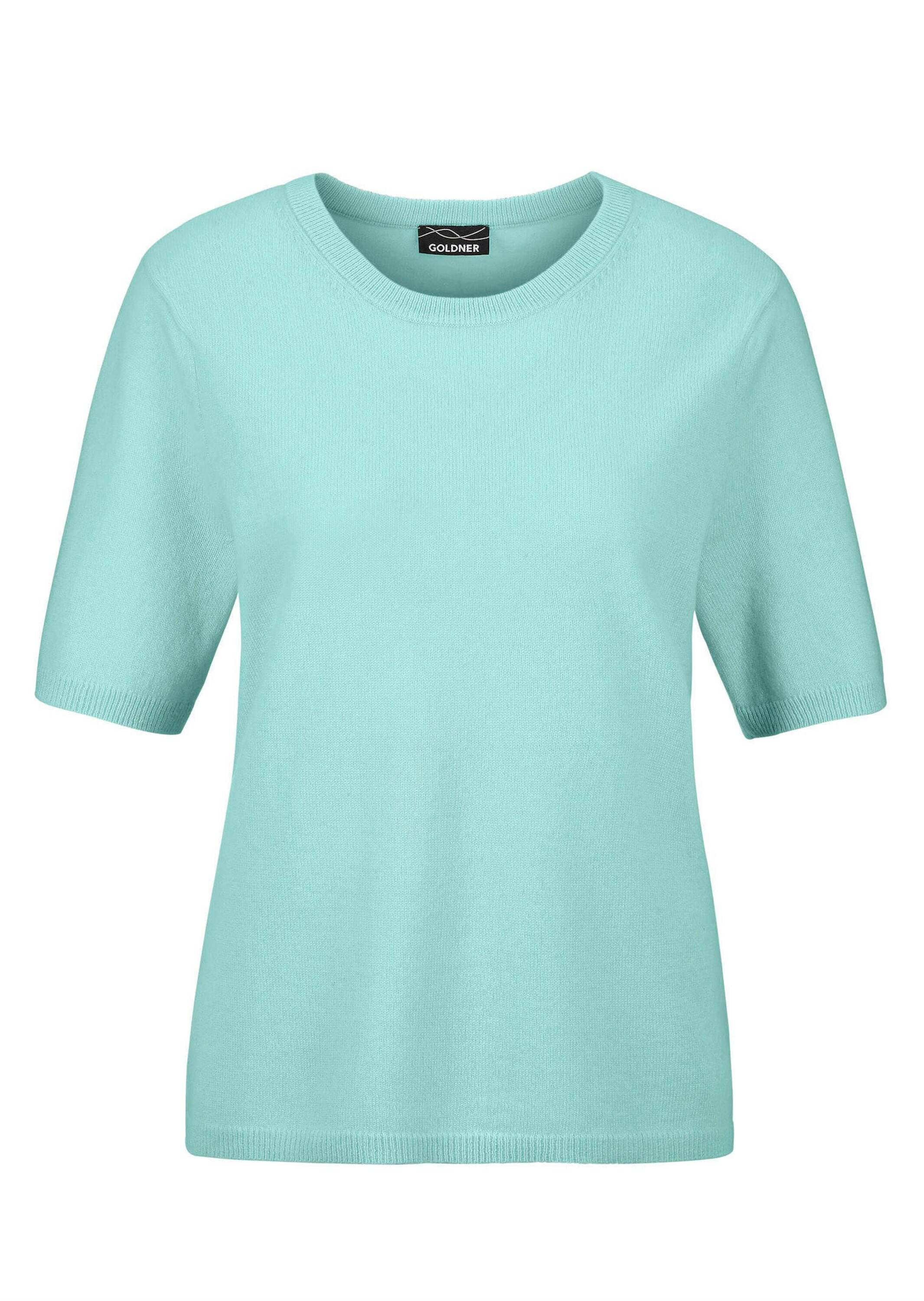 GOLDNER Kurzarmpullover "Halbarmpullover mit Rundhals aus Kaschmir" günstig online kaufen