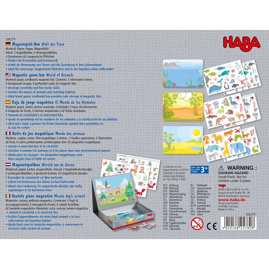 Haba Spiel »Magnetspiel-Box, Welt der Tiere«