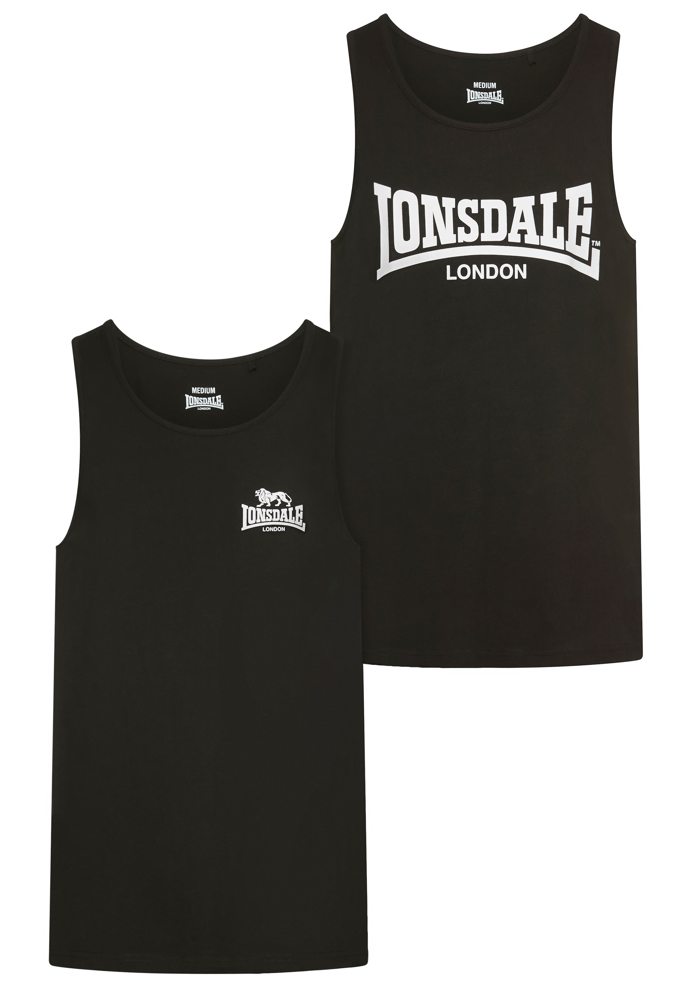 Lonsdale Tanktop "TUGHALL" Packung, 2er-Pack, 2 Stk. aus Baumwolle, in Single Jersey-Qualität