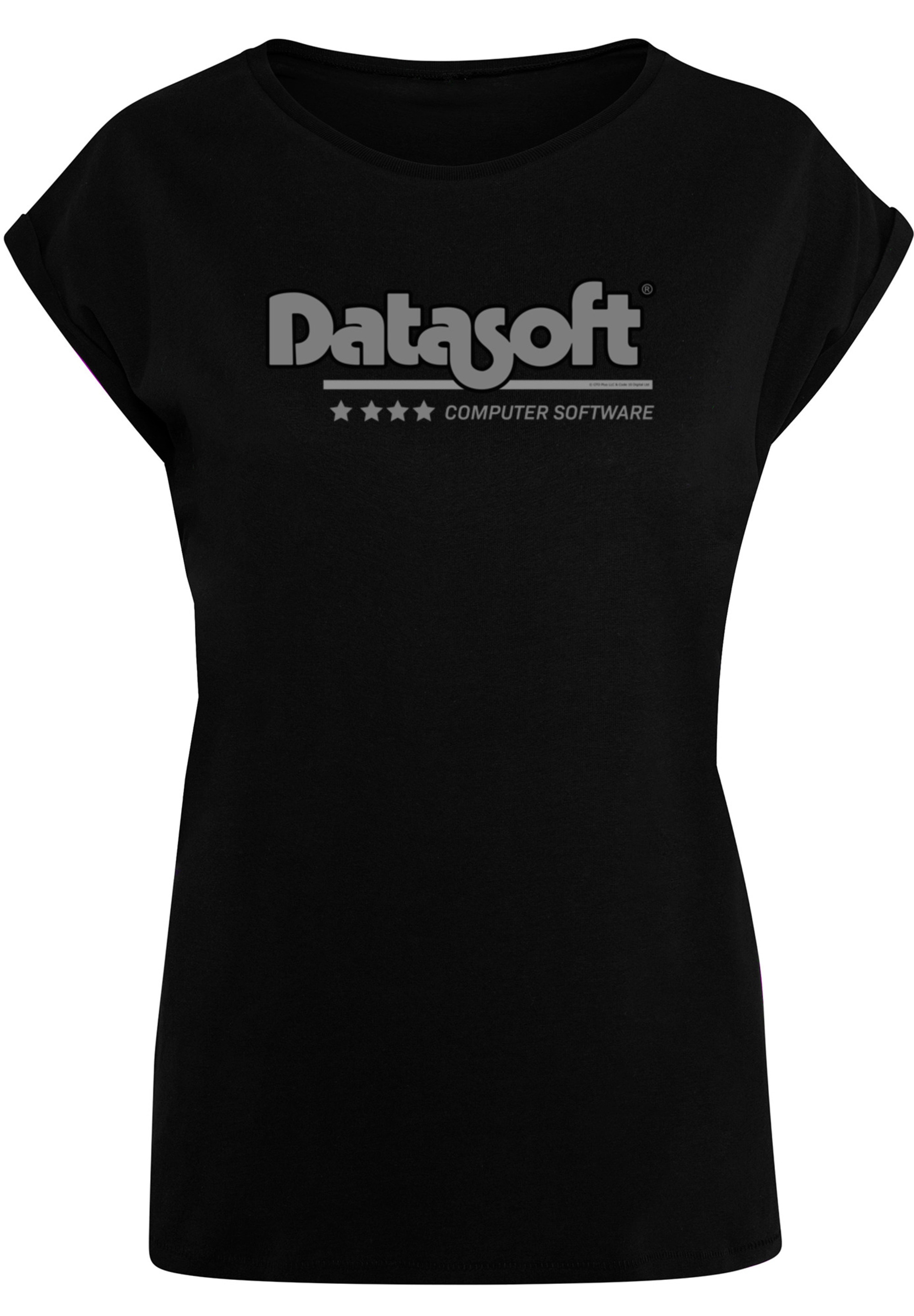 F4NT4STIC T-Shirt »Retro Gaming Datasoft Logo schwarz«, Print