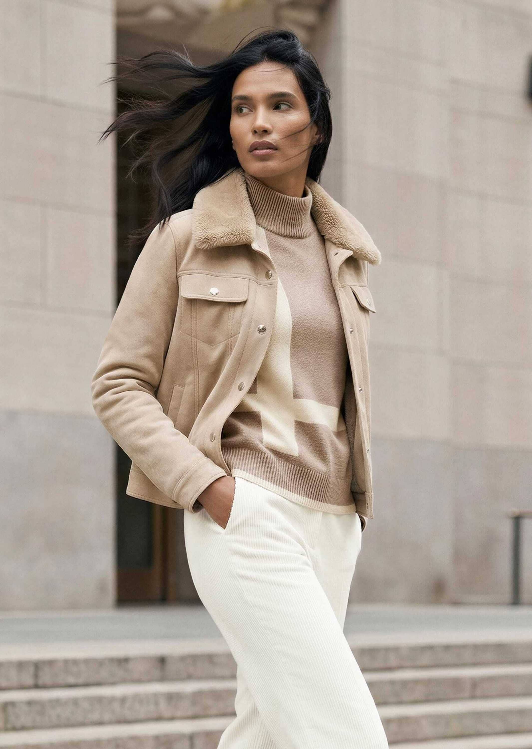 MADELEINE Kurzjacke »Jacke Kurzjacke, abnehmbarer Fake-Fur-Kragen«