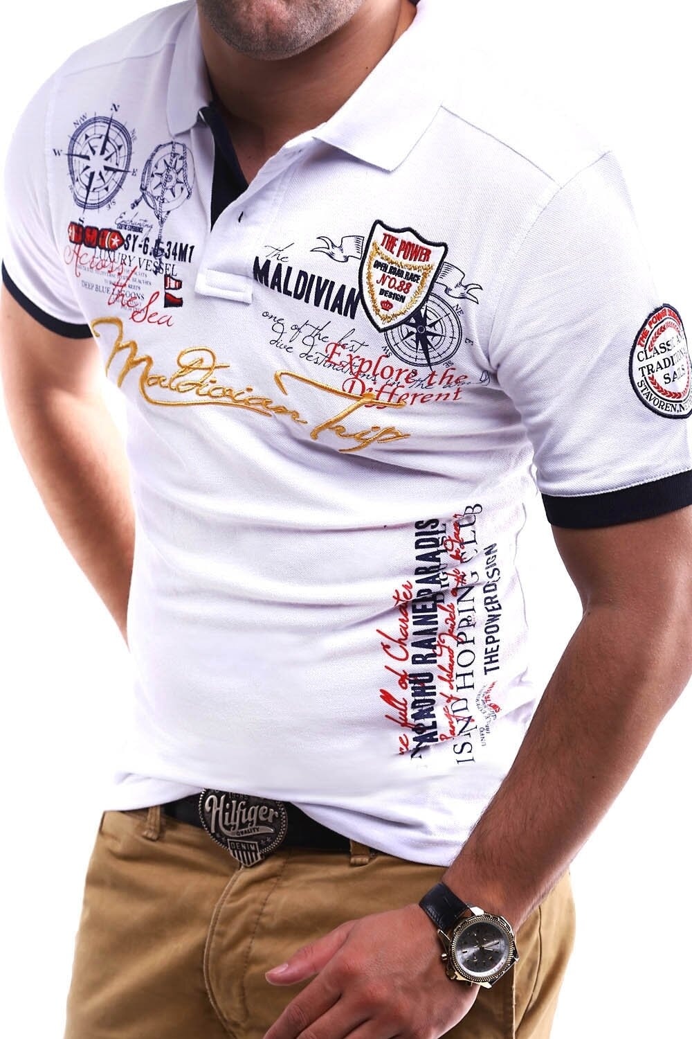 behype Poloshirt "TRIP", in Piqué-Qualität günstig online kaufen
