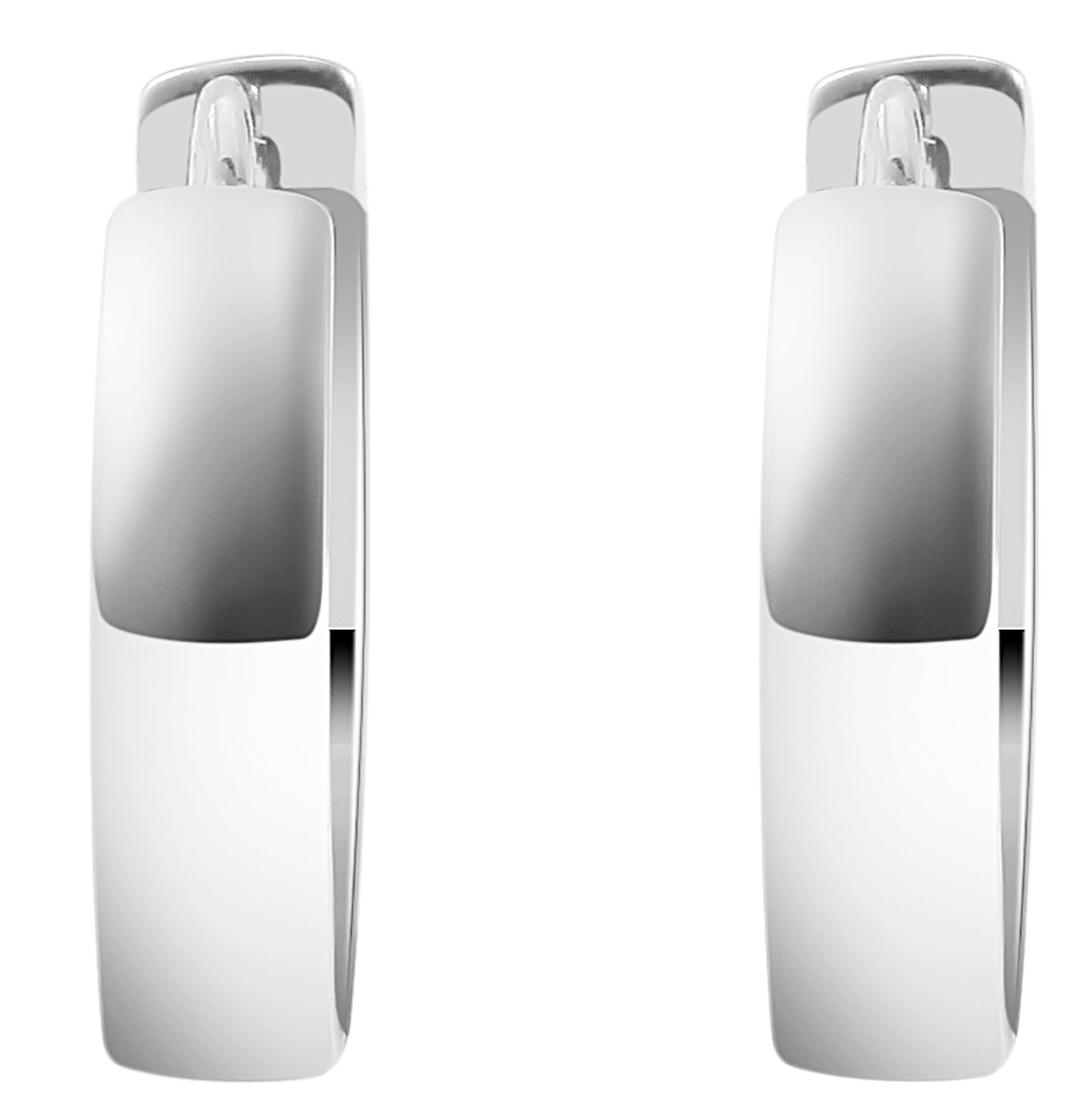 Adelia's 925 Sterling Silver Hinged Hoop Earrings Silver 2