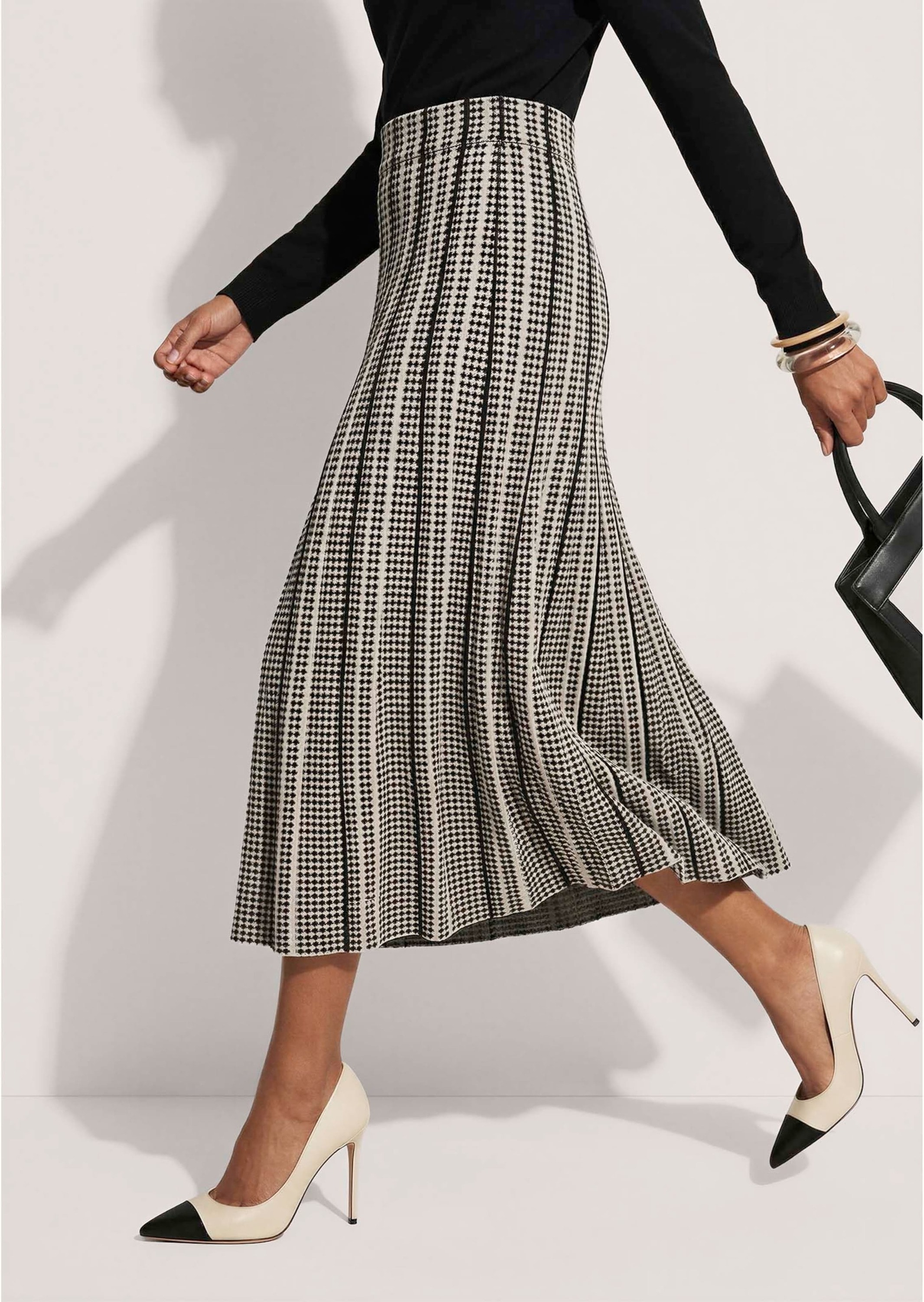 MADELEINE Midirock »Strickrock Eleganter Jacquard-Rock für kühle Tage«