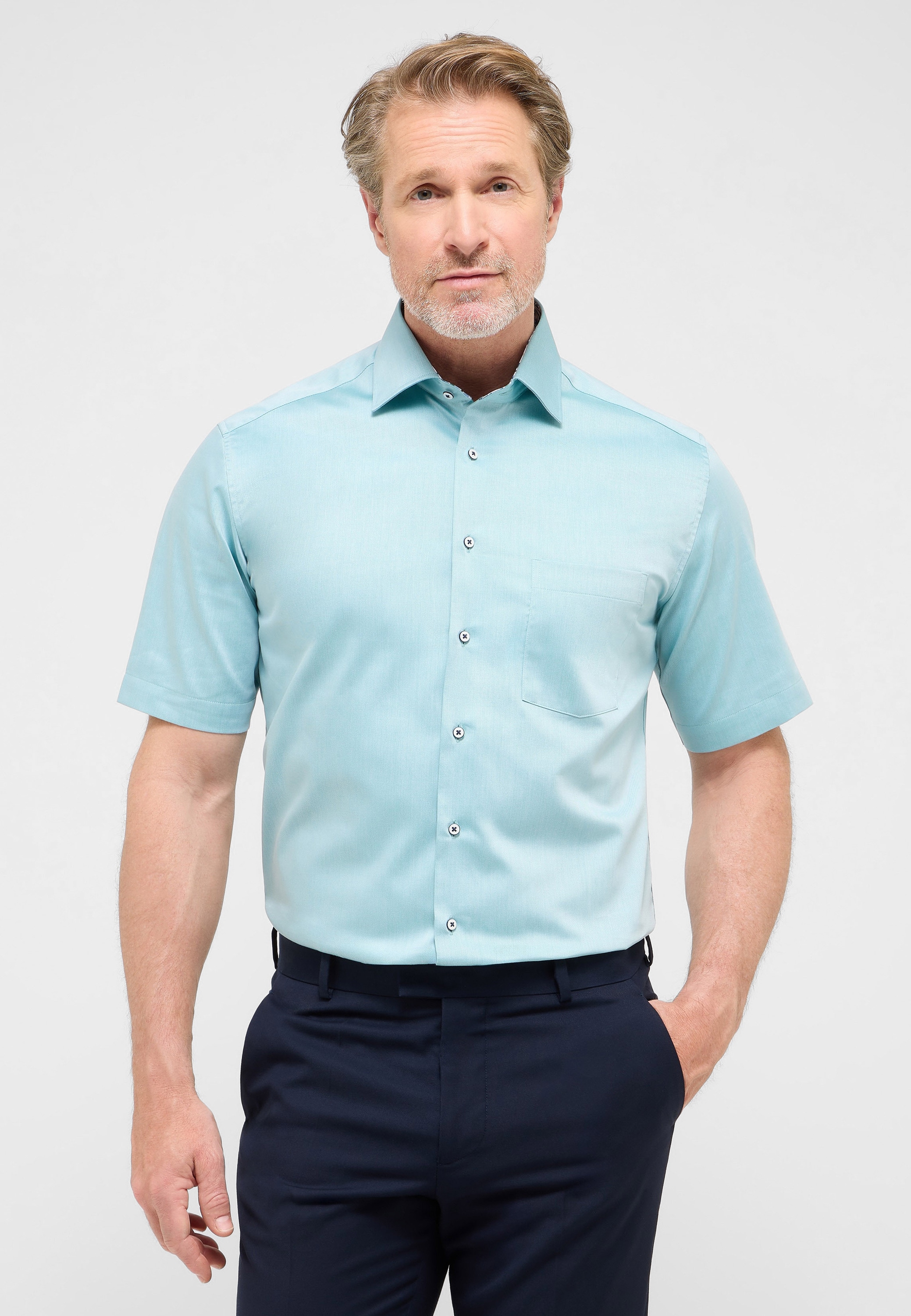 Eterna Kurzarmhemd "MODERN FIT", NON IRON (bügelfrei) günstig online kaufen