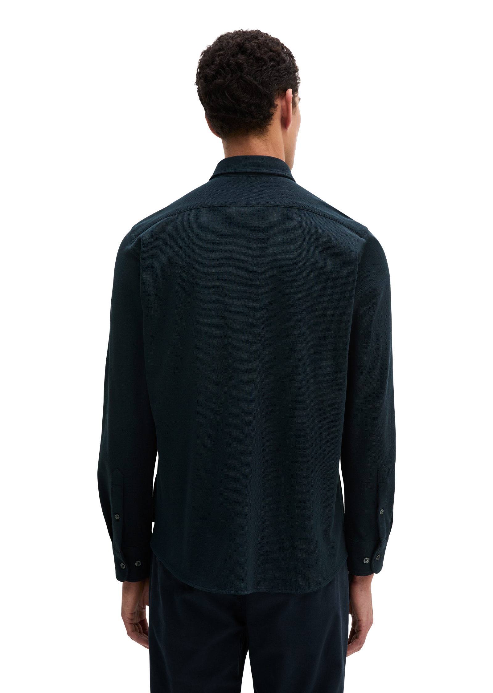 Marc O'Polo Langarmhemd »aus Bio-Baumwoll-Piqué«